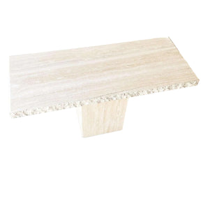 ROSA HAND CRAFTED ORGANIC TRAVERTINE CONSOLE TABLE WITH NATURAL EDGE