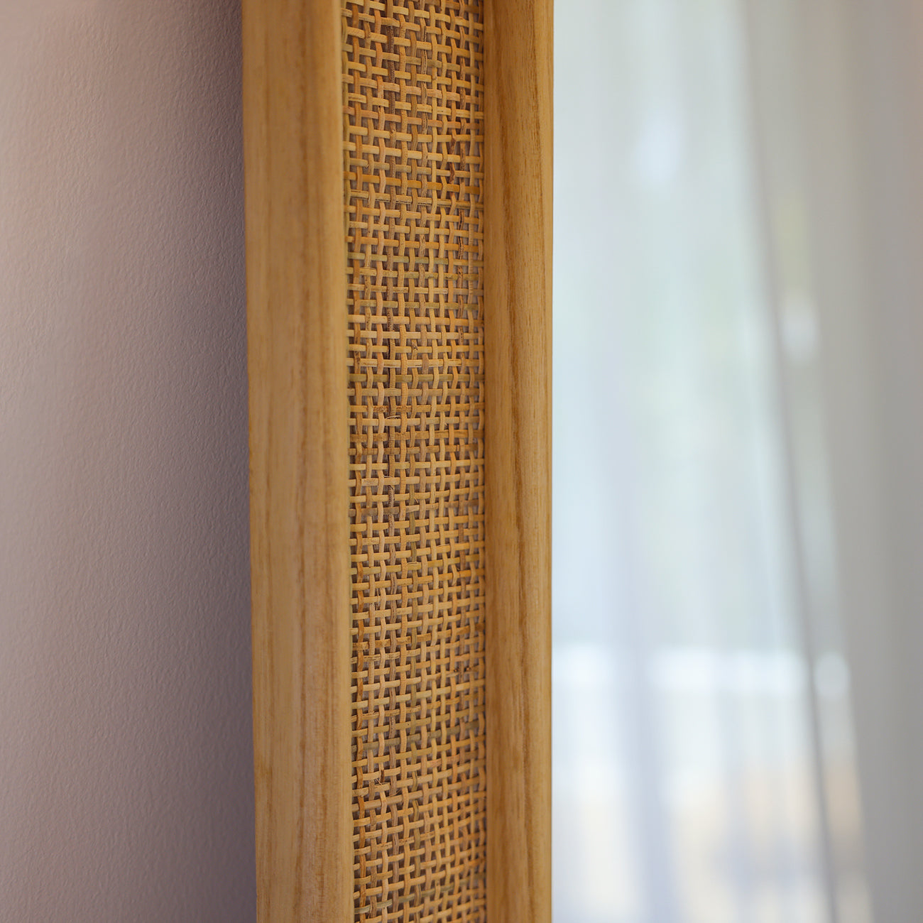 FARRAH - VINTAGE HAND CRAFTED RATTAN FULL LENGTH MIRROR 180 X 90CM