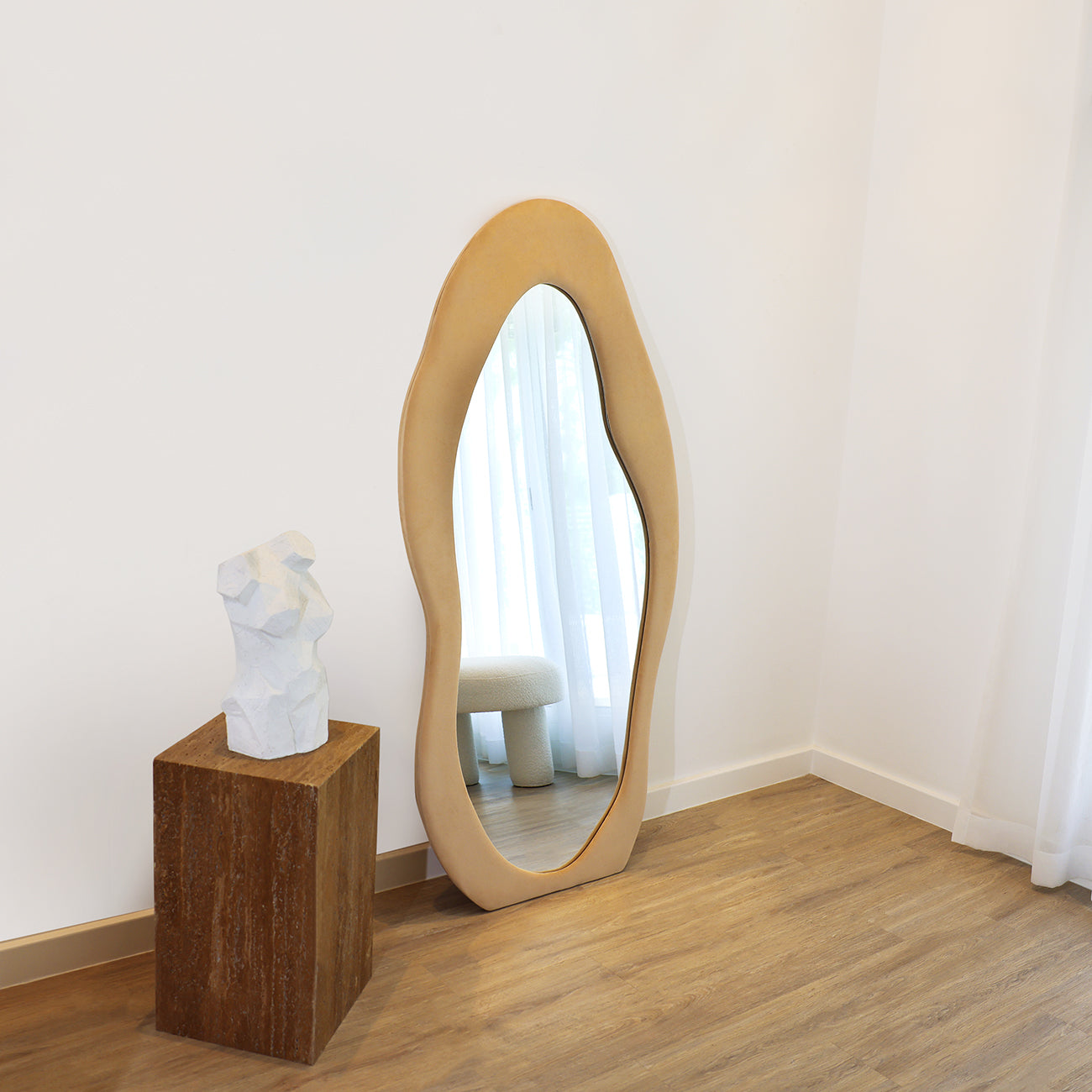 NAVAN - FULL LENGTH CONTEMPORARY FLANNELETTE FRAME MIRROR 180CM X 90CM