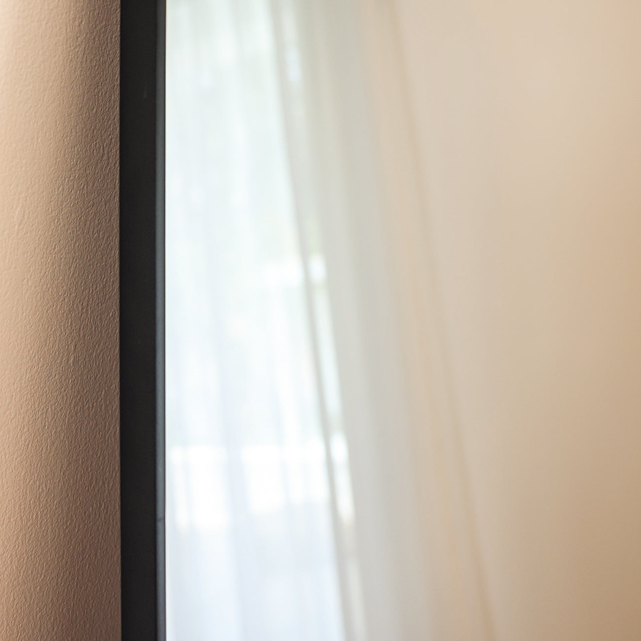 VIENNA X-LARGE - FULL LENGTH BLACK CONTEMPORARY METAL RECTANGULAR MIRROR