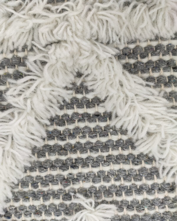 Hand Made Wool & Cotton Natural Color Woven Rug (6 Sizes)