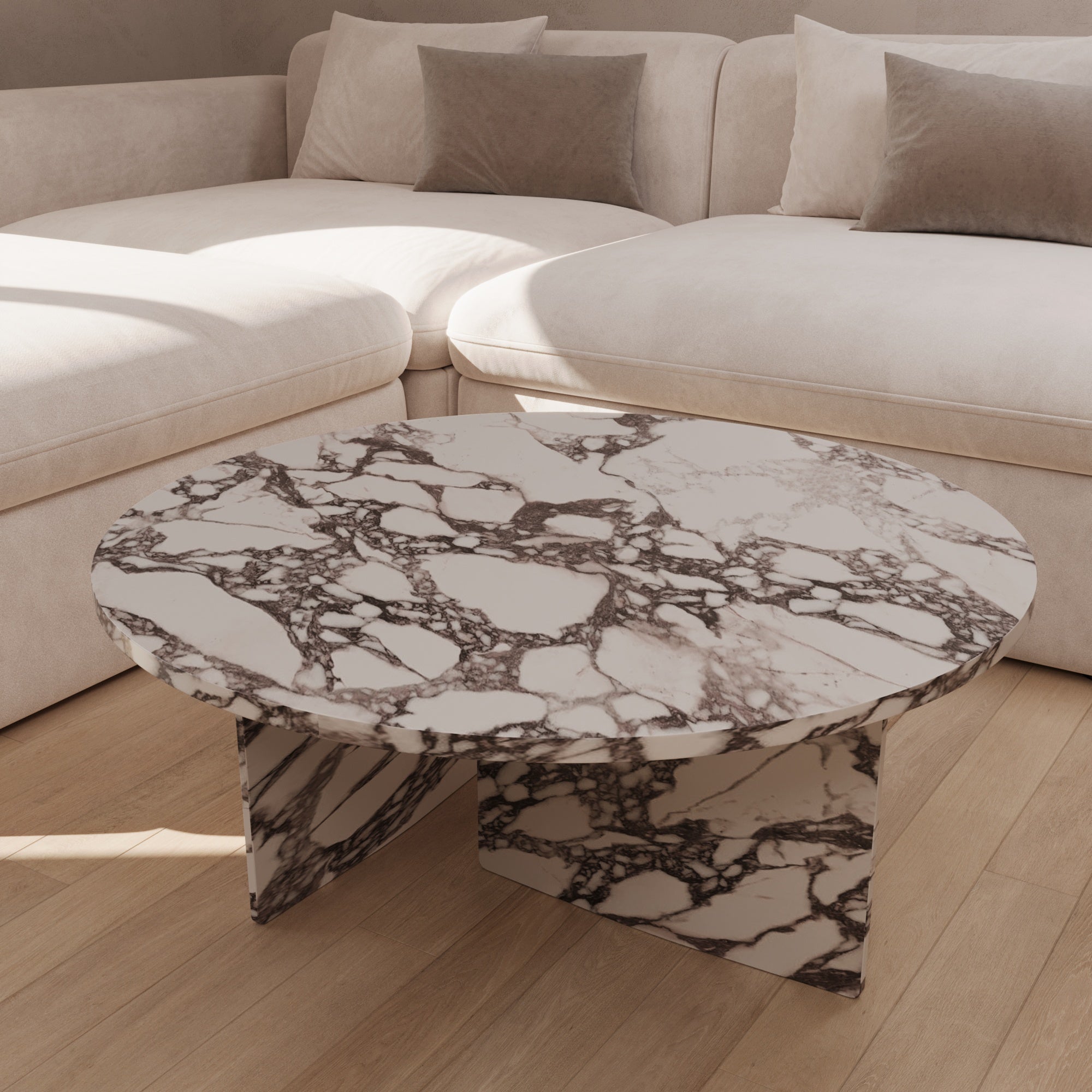 Dalia Calacatta Viola Round Coffee Table