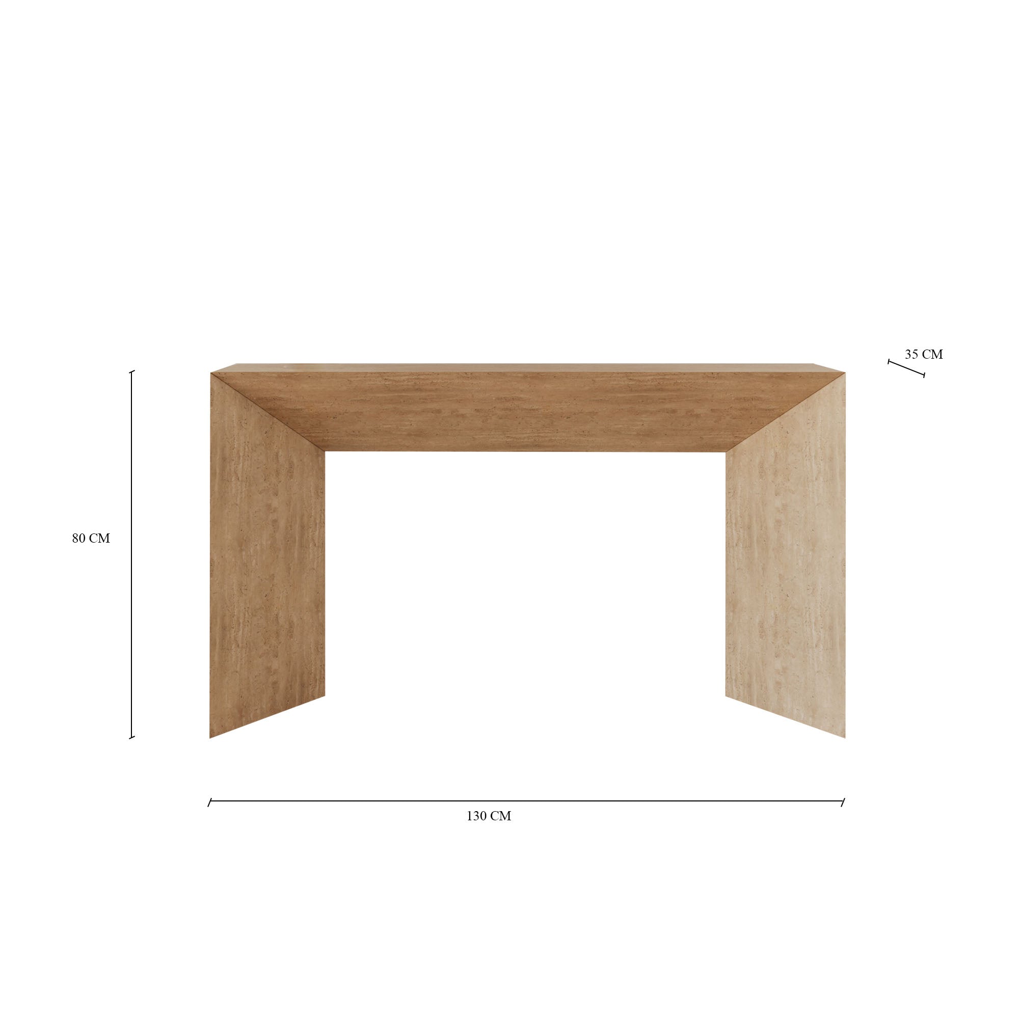 Camilla Travertine Marble Console Table