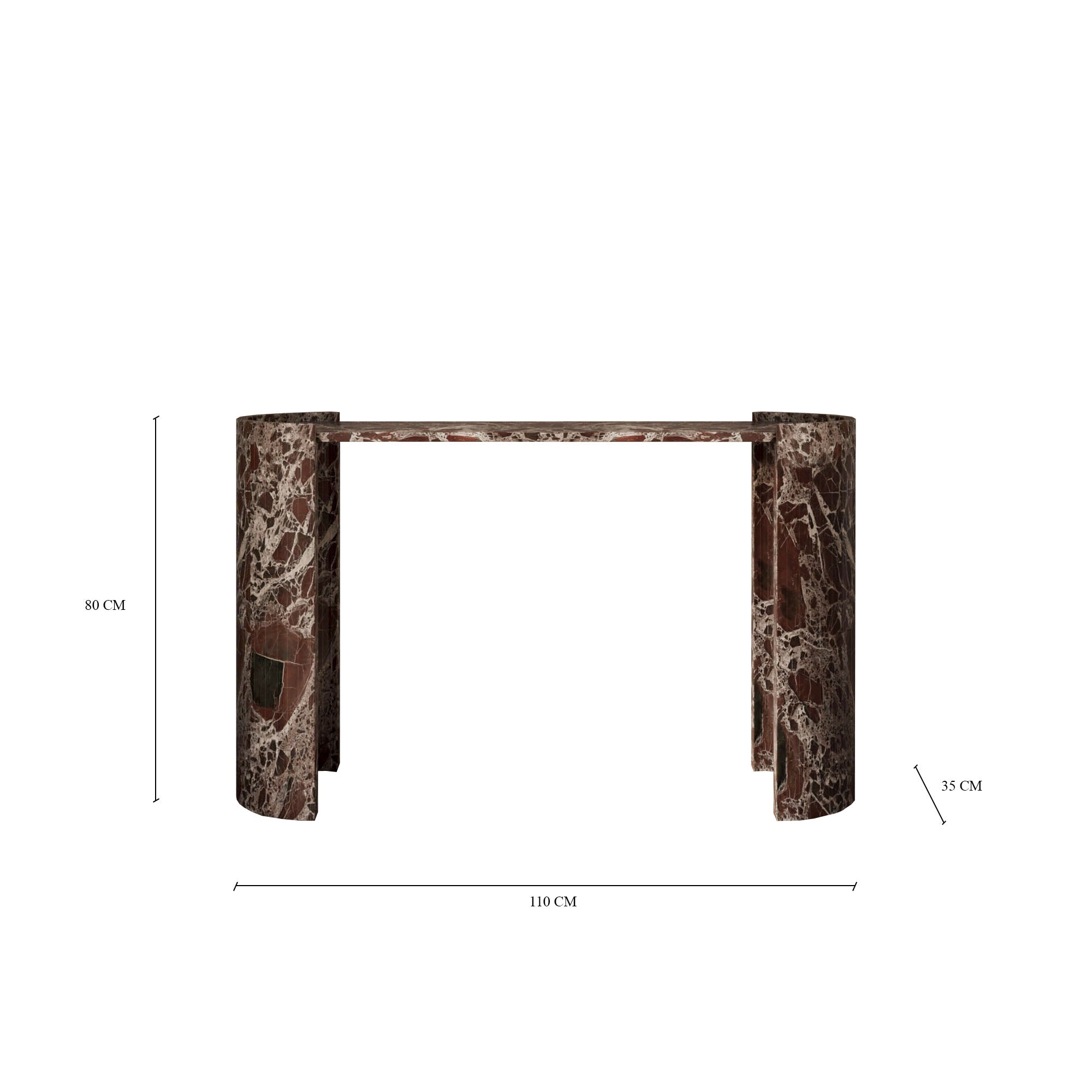 Lavia Rosso Levanto Console Table