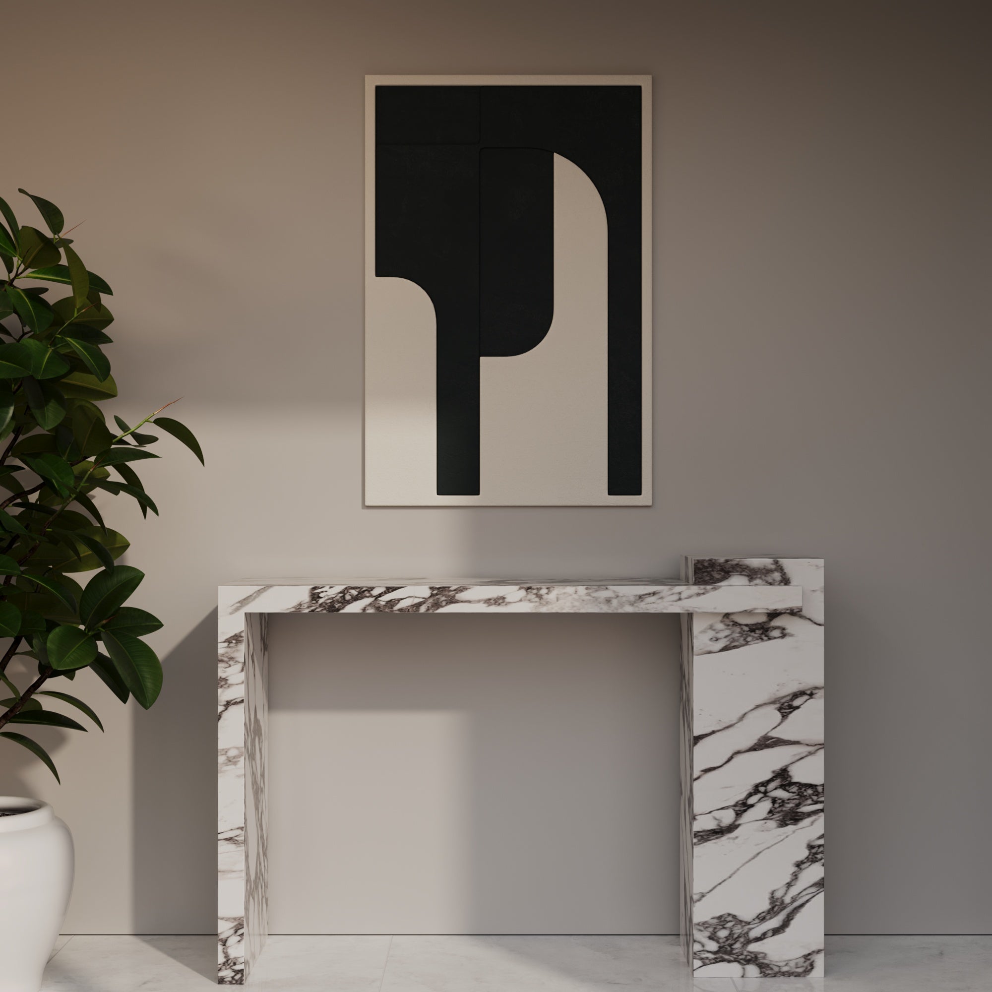 Brixton Calacatta Viola Console Table