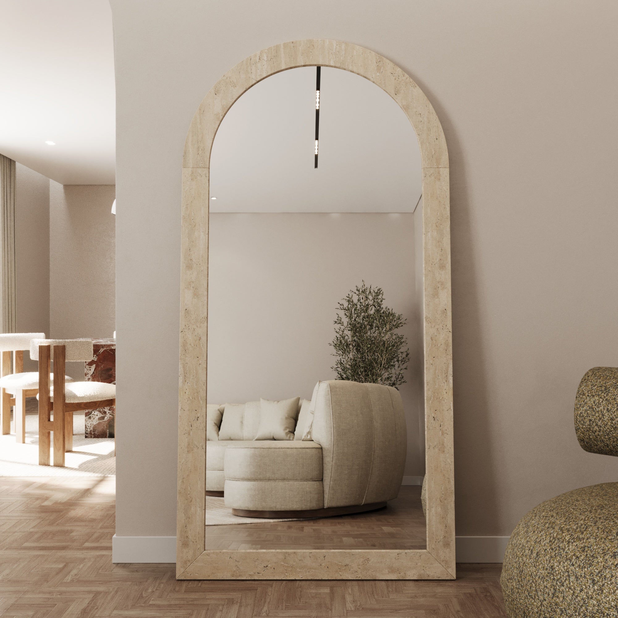 Travertine Arch Mirror
