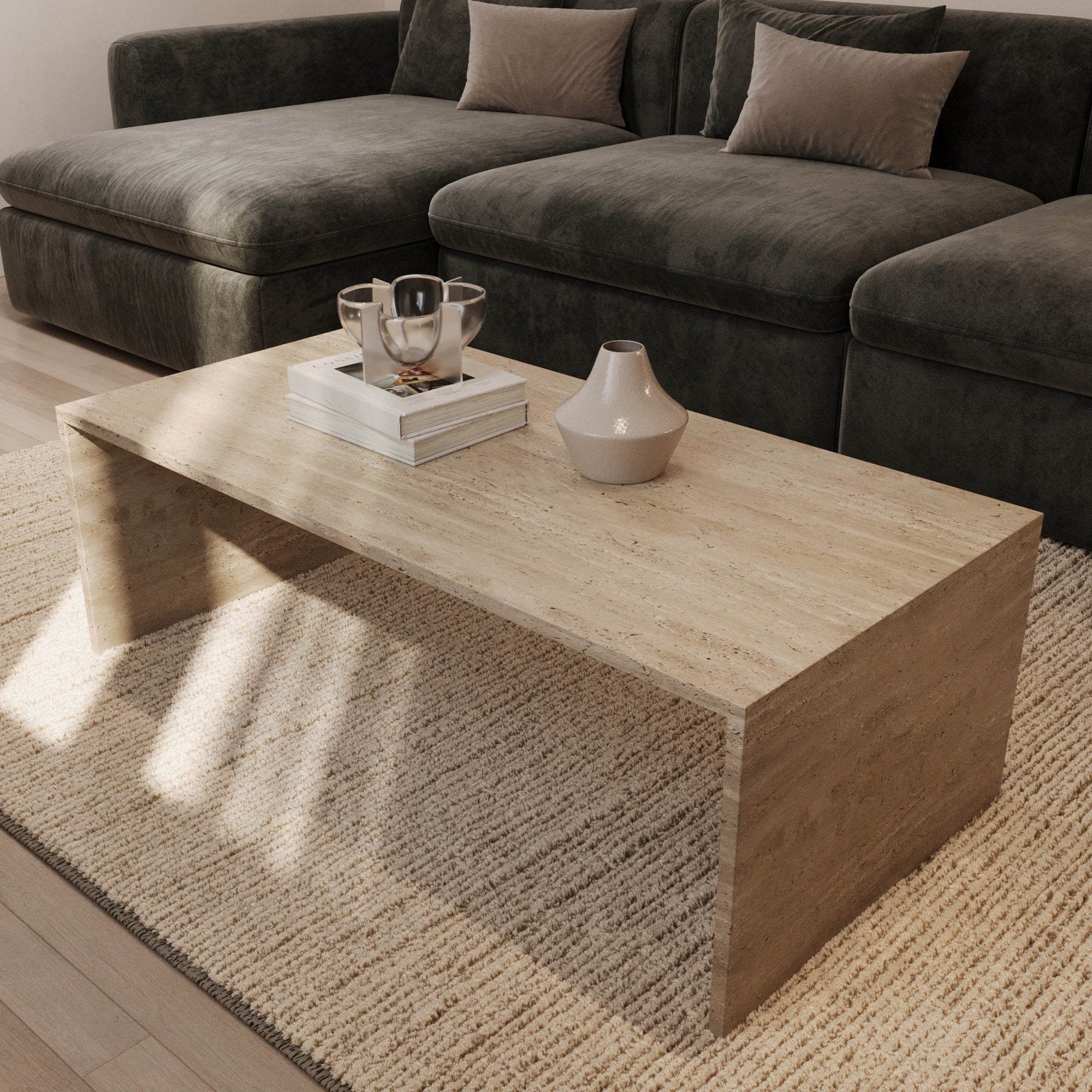 Sofia Travertine Coffee Table