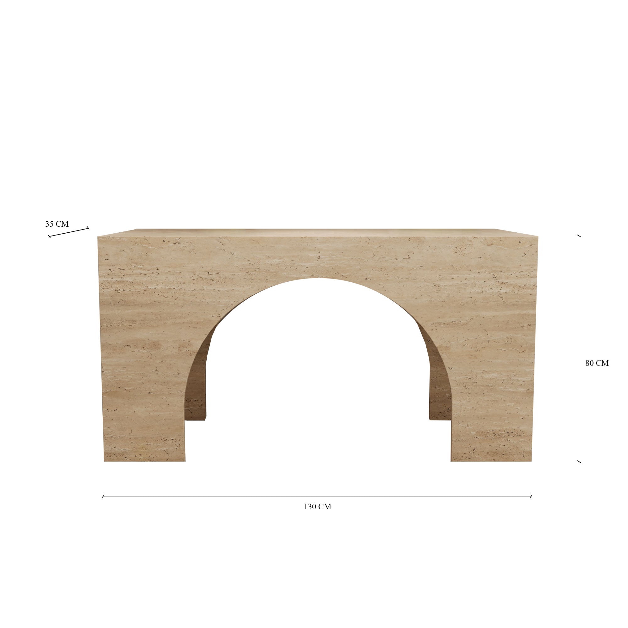 Arco Travertine Console Table