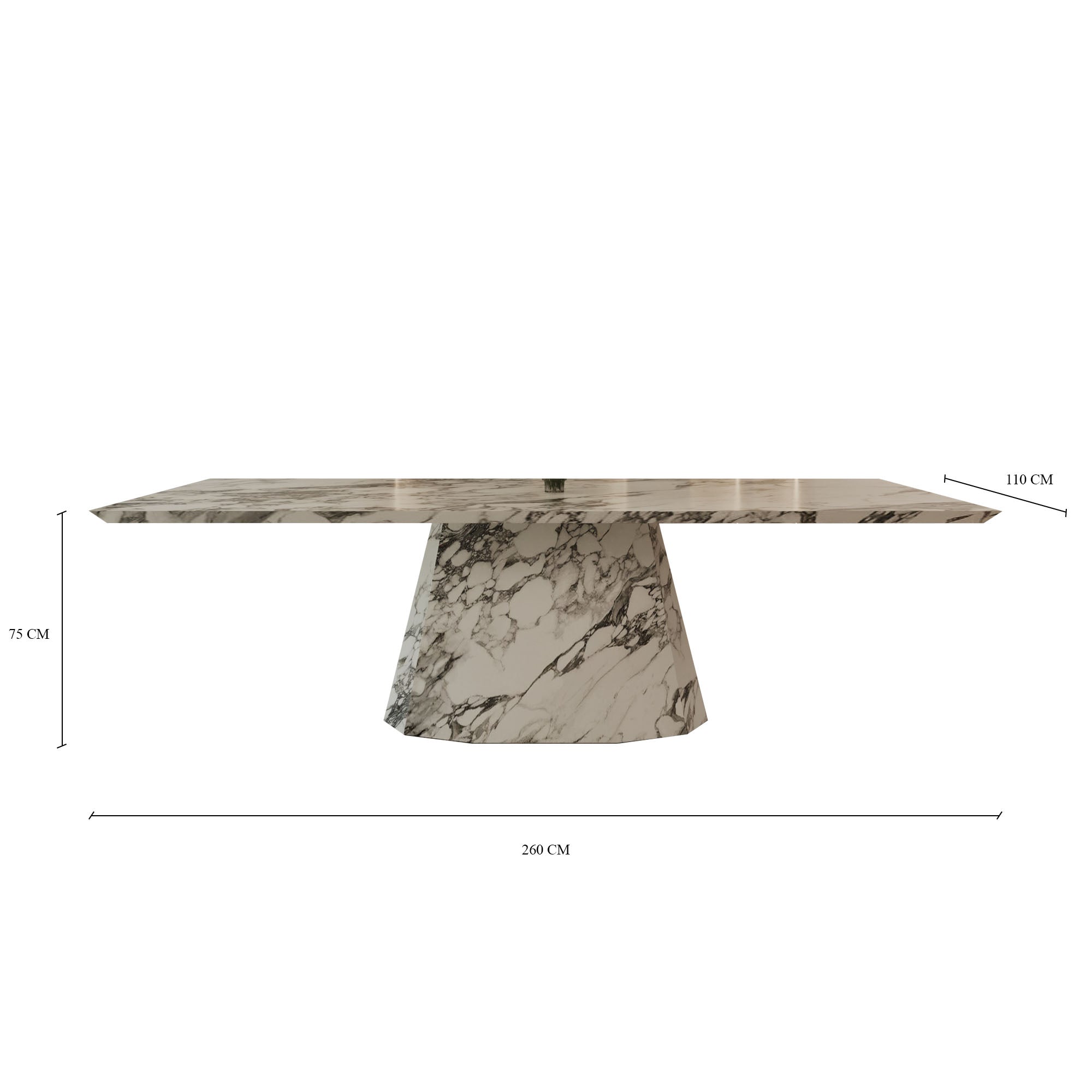 Altura Italian Arabescato Dining Table