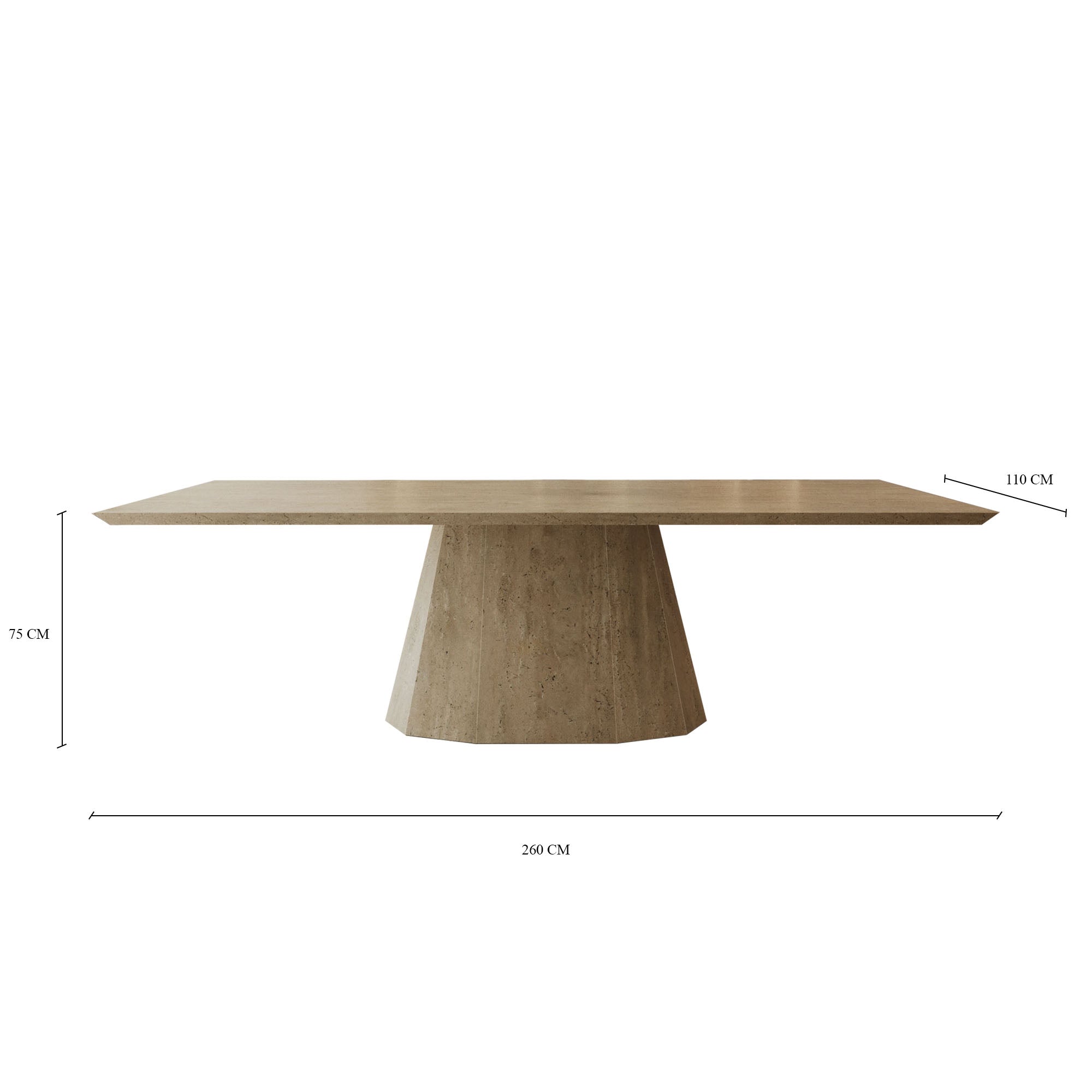 Altura Travertine Dining Table