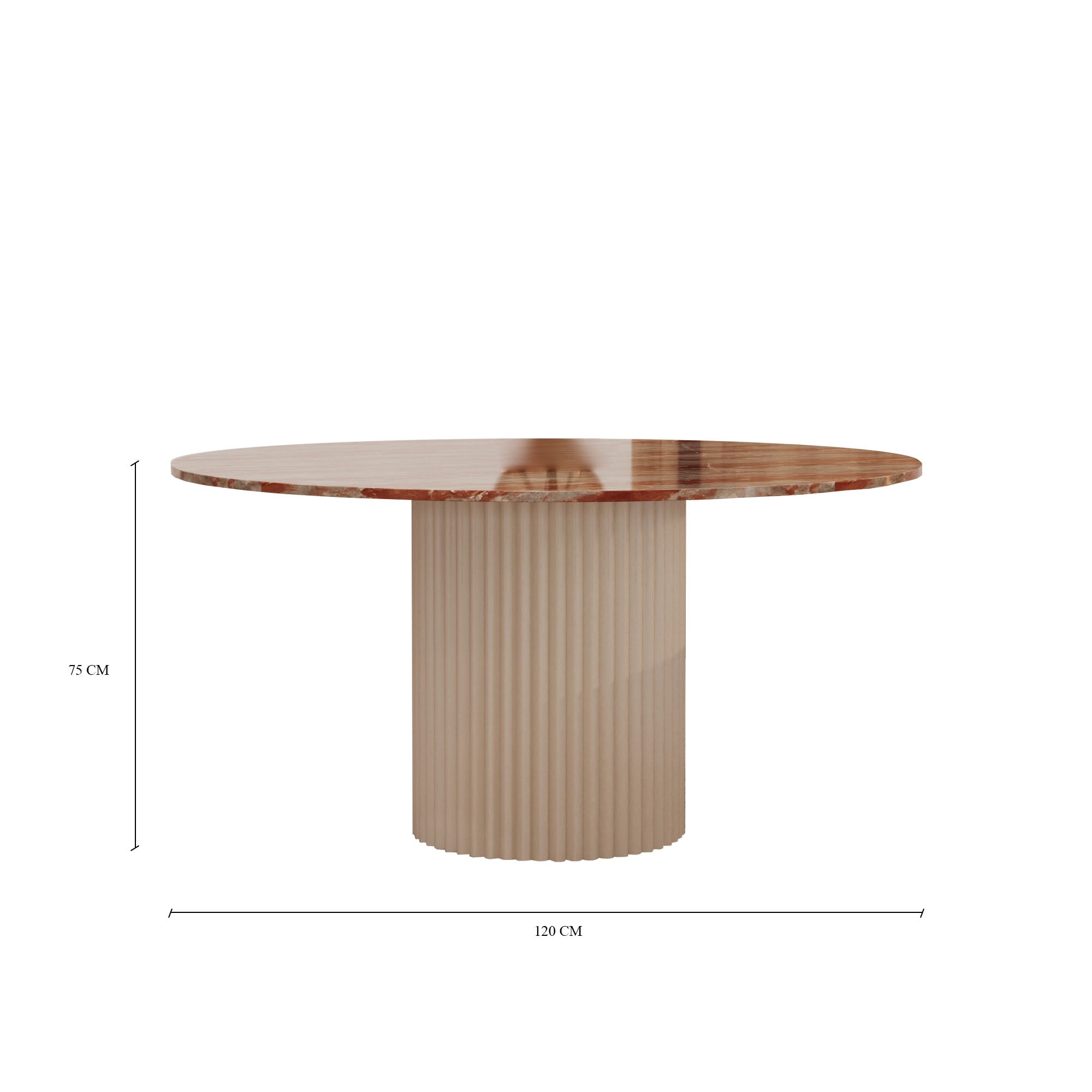 Lucente Rosso Francio Dining Table