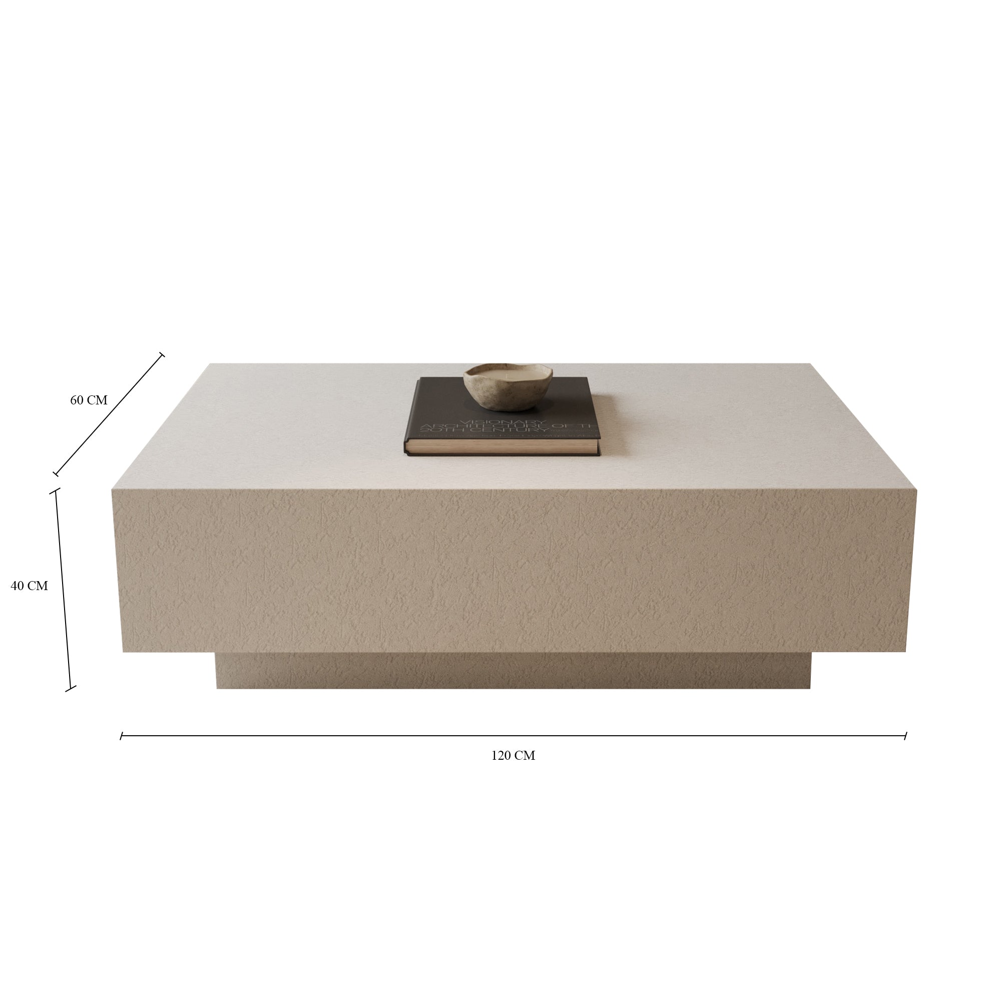 Petra Textured Floating Cube Coffee Table