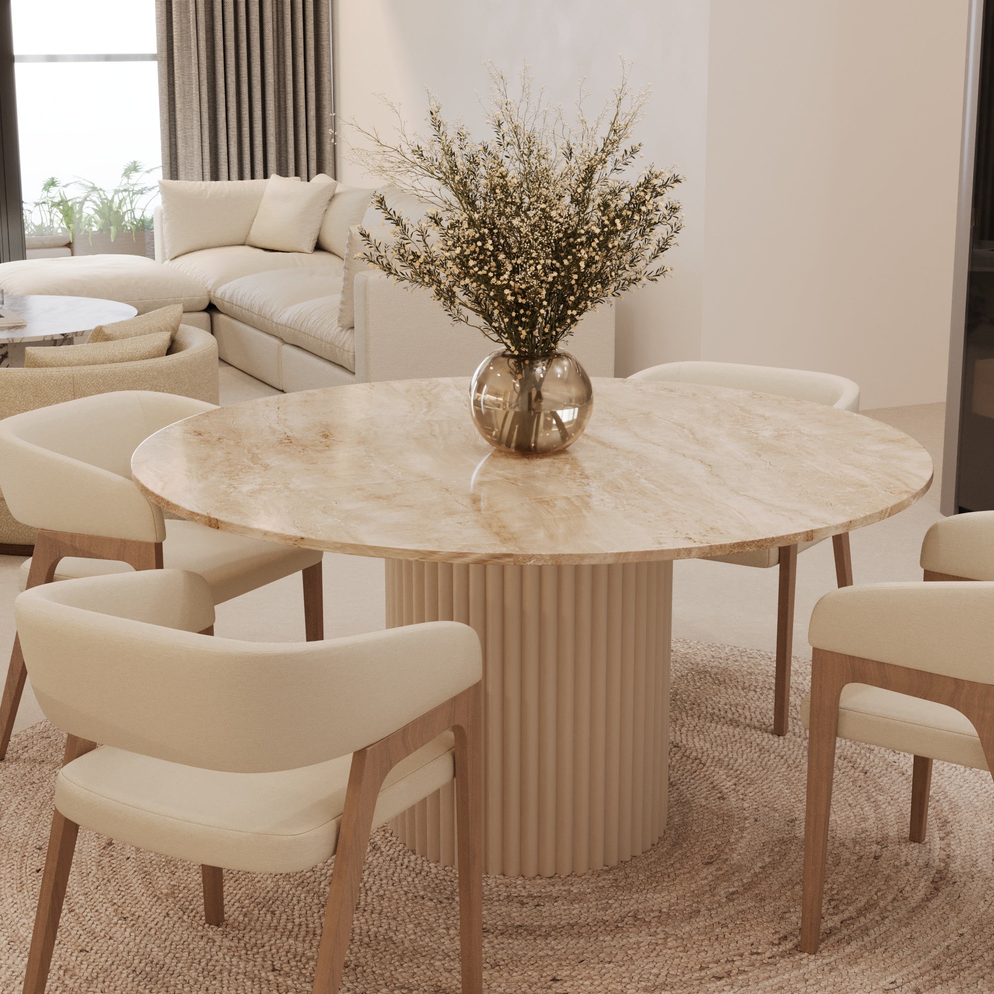 Lucente Dianna Beige Dining Table