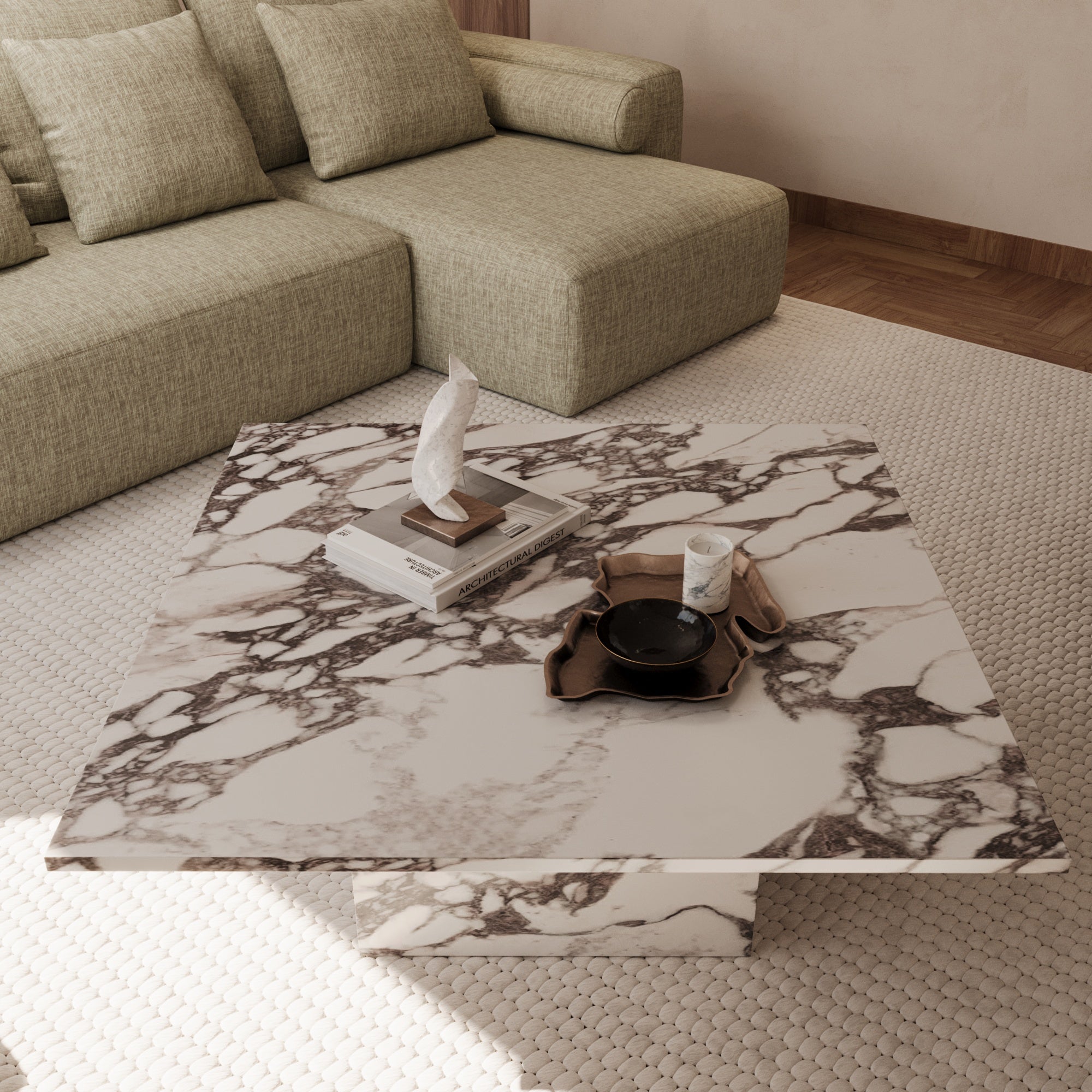 Enzo Calacatta Viola Square Coffee table