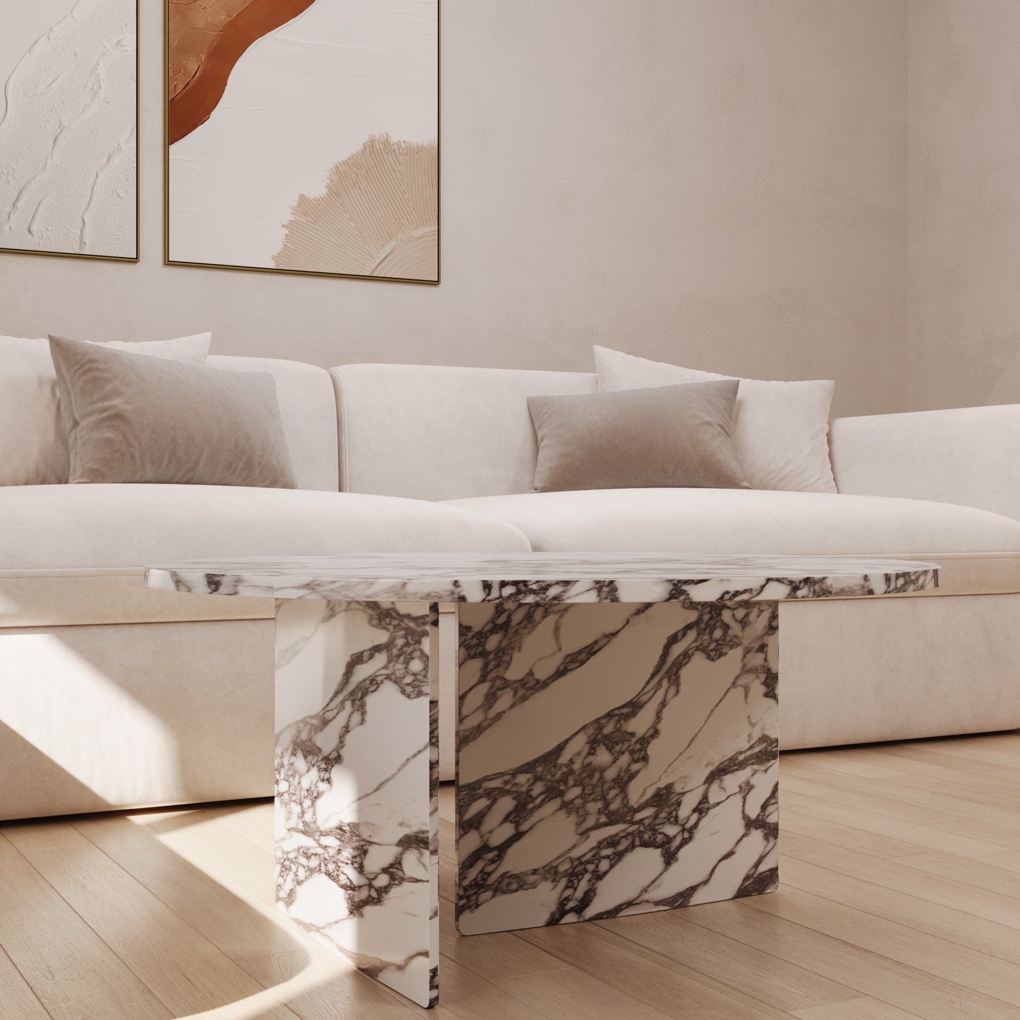 Dalia Calacatta Viola Round Coffee Table