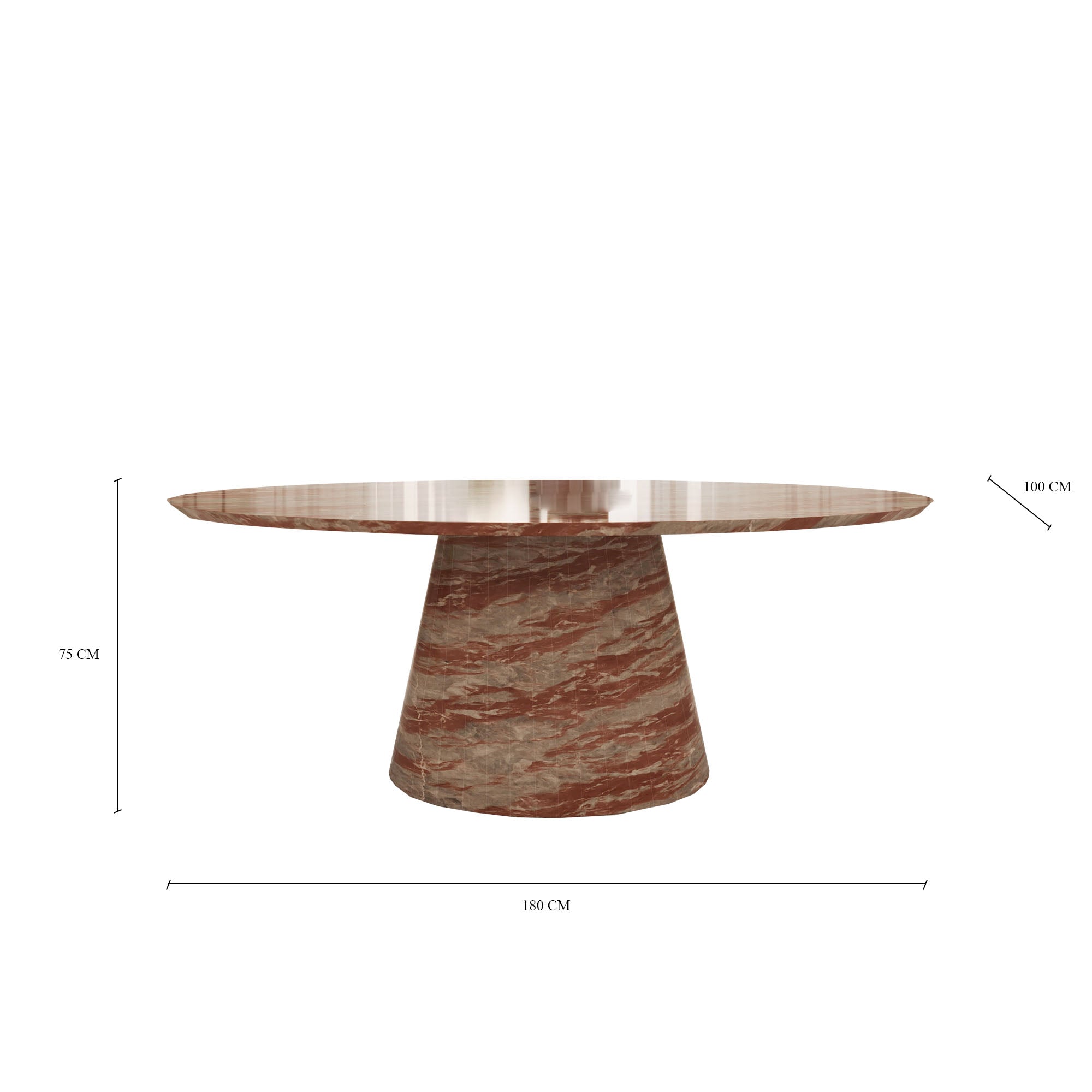 Aurelia Rossa Francia Oval Dining Table