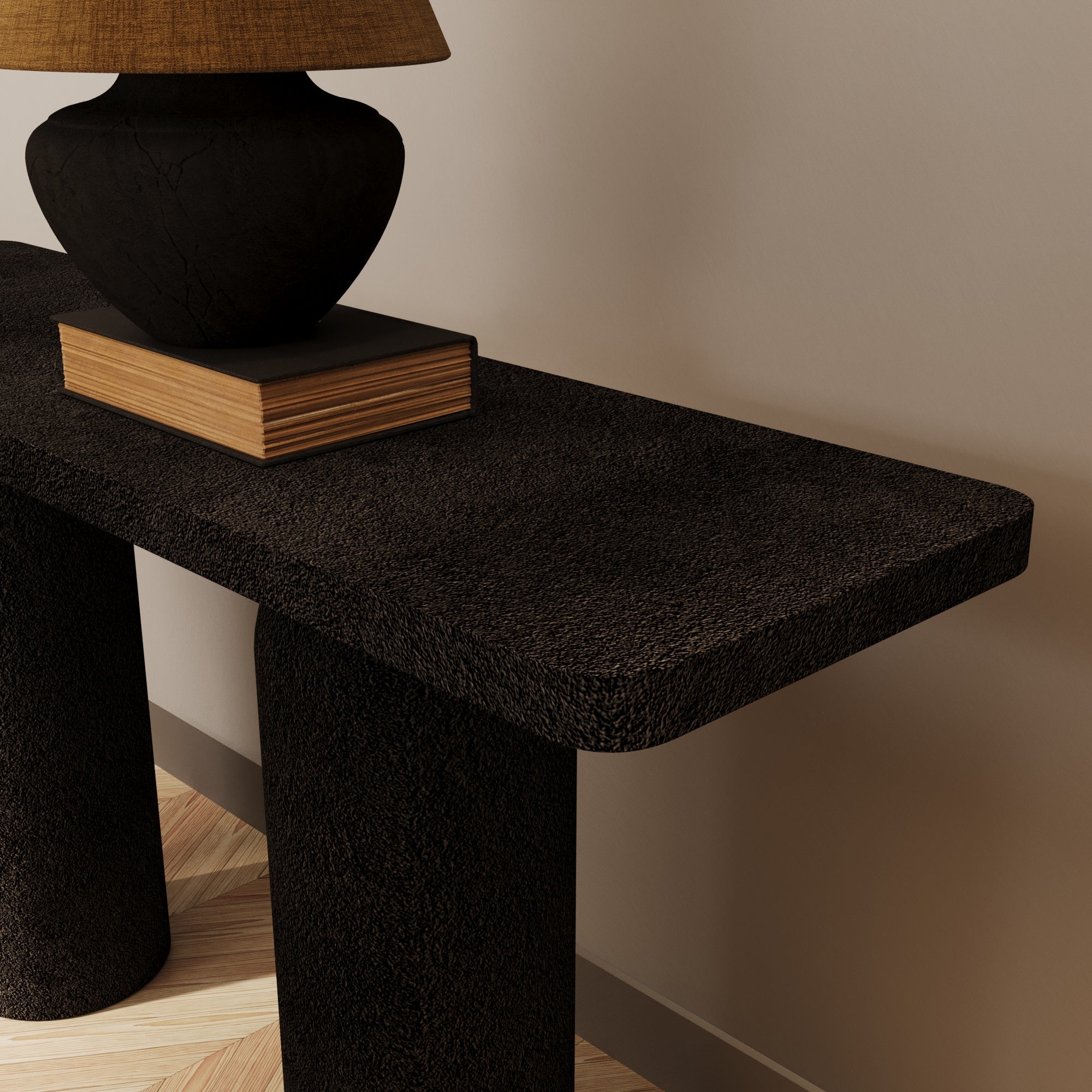 Athena Console Table With Textured Finish