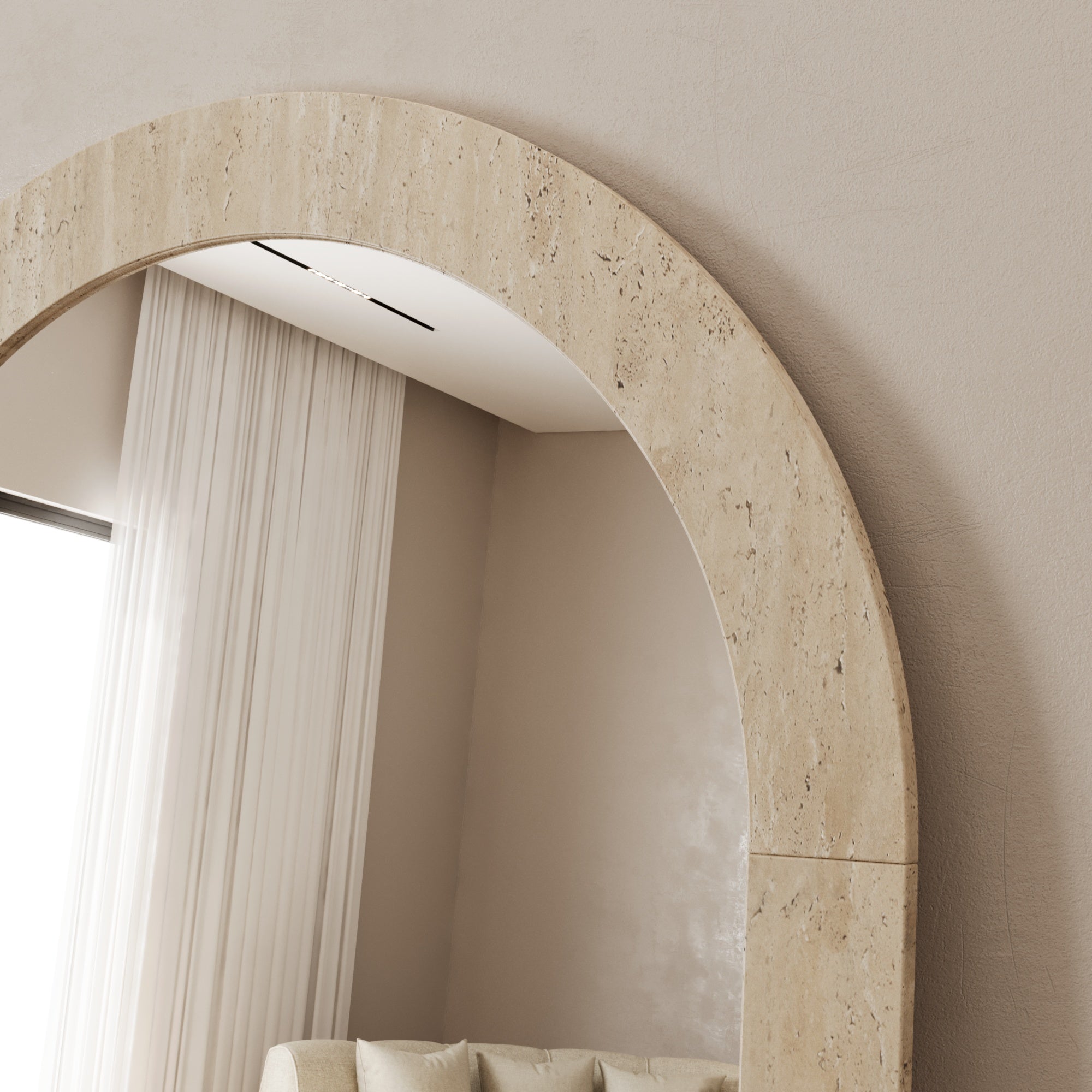 Travertine Arch Mirror