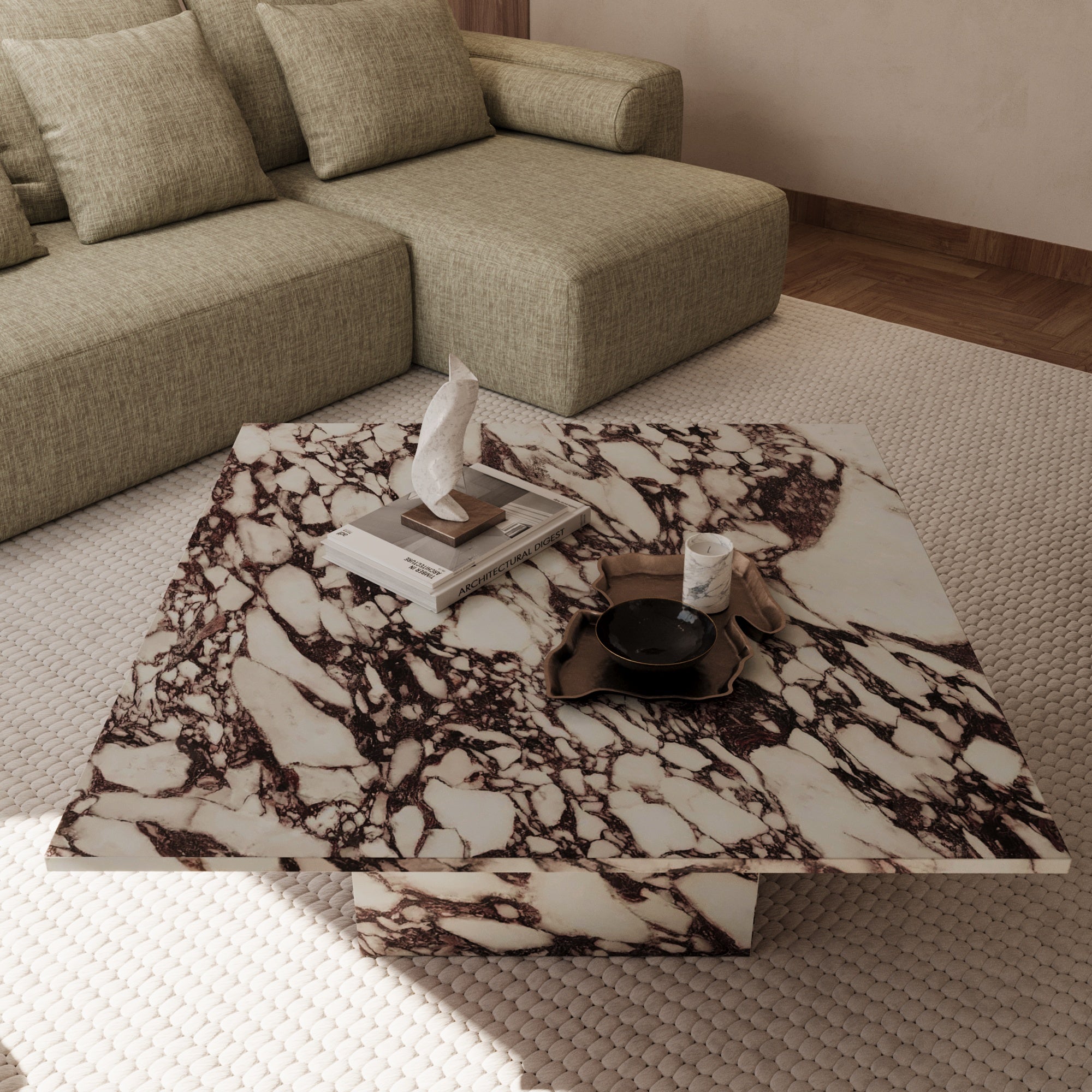 Enzo Calacatta Viola Square Coffee table