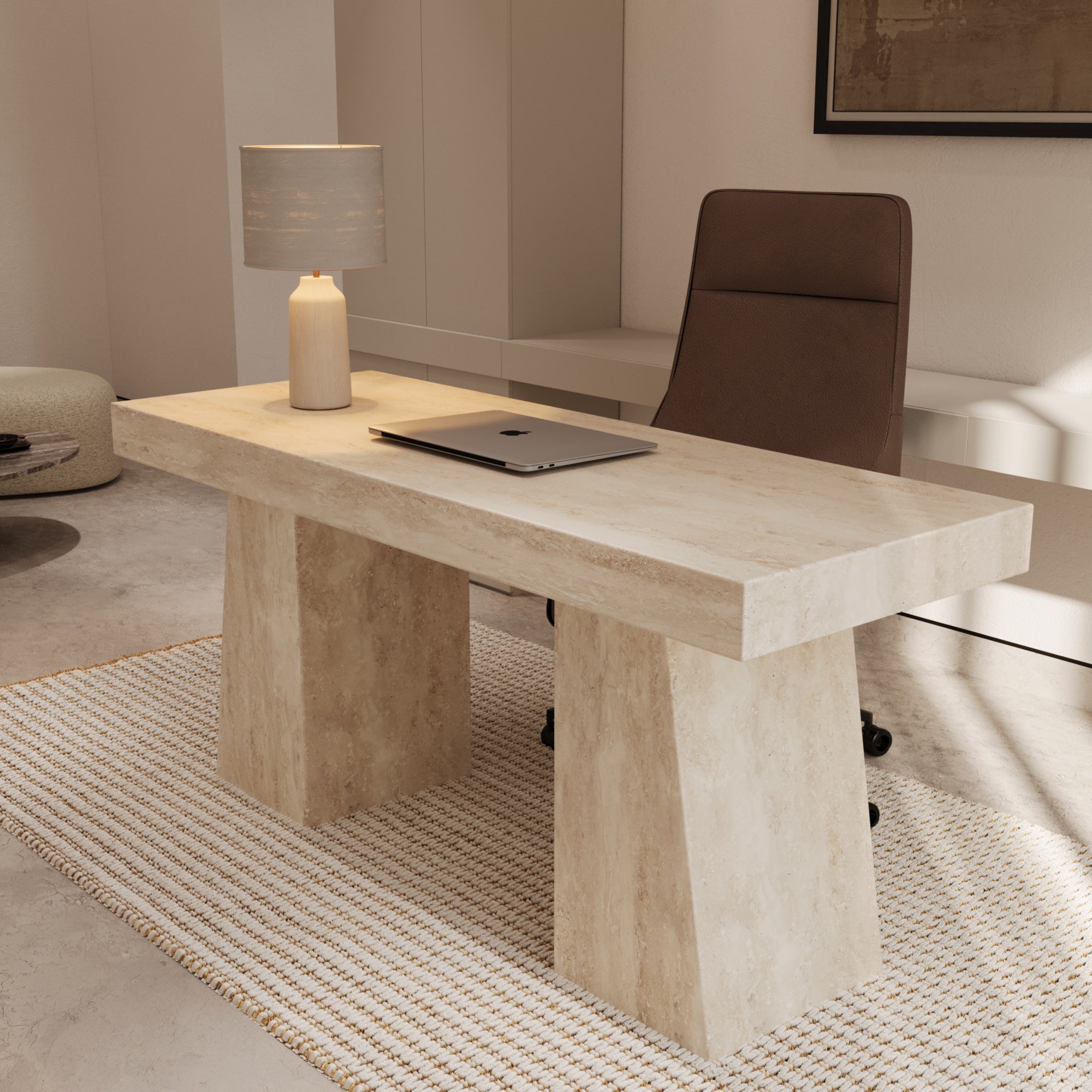 Solis Travertine Desk