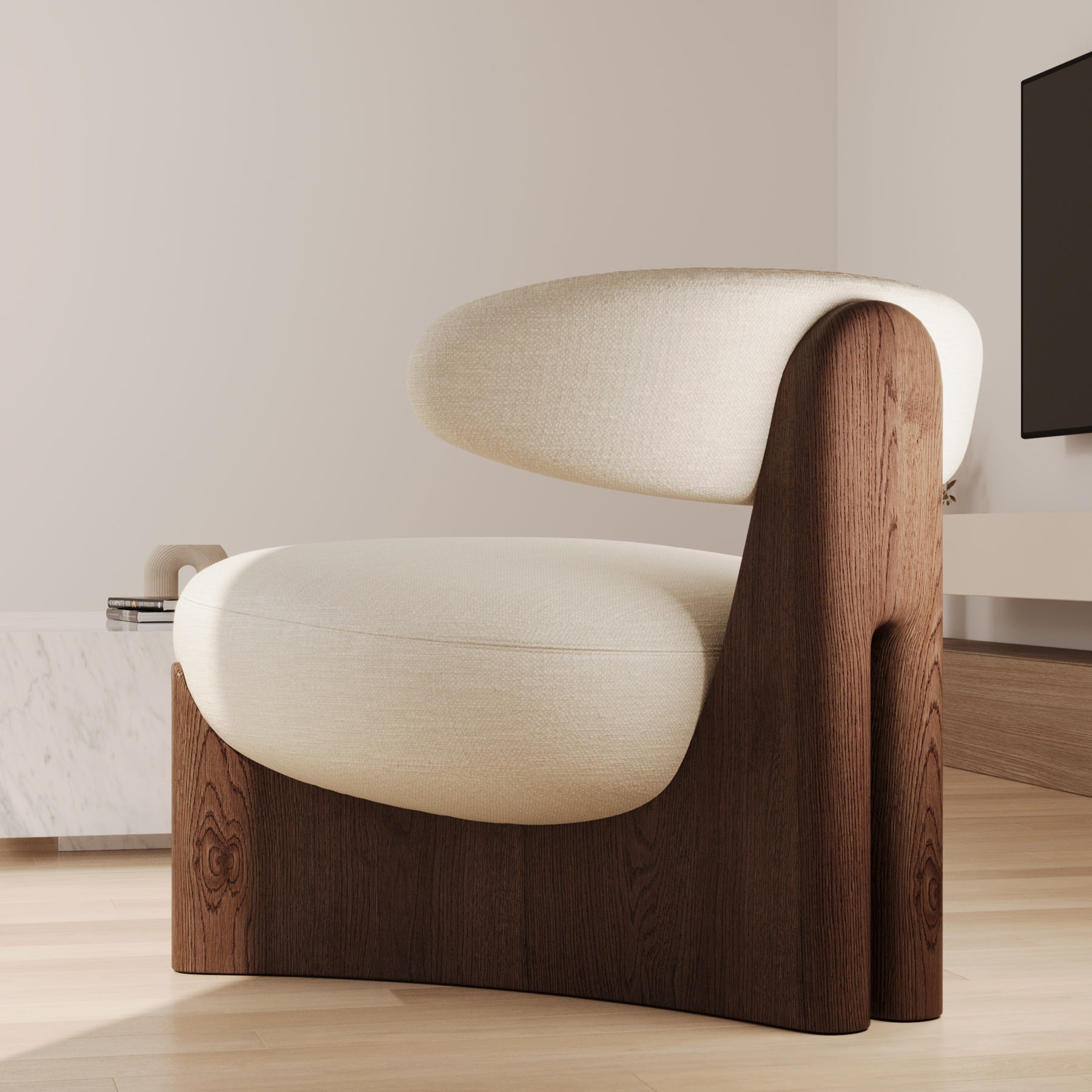 Luca Curved Accent Chair