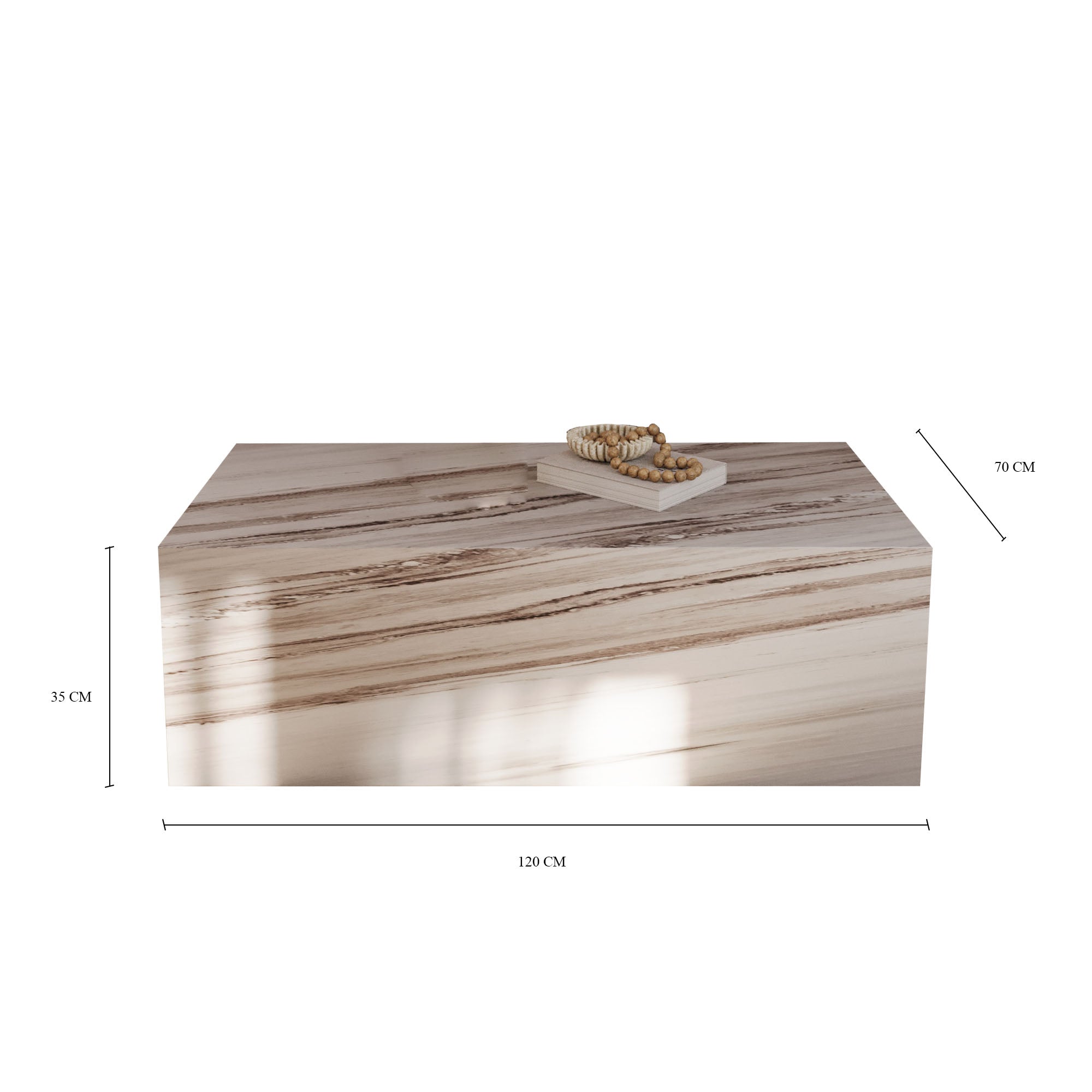 Boston Ajax Gold Marble Cube Table