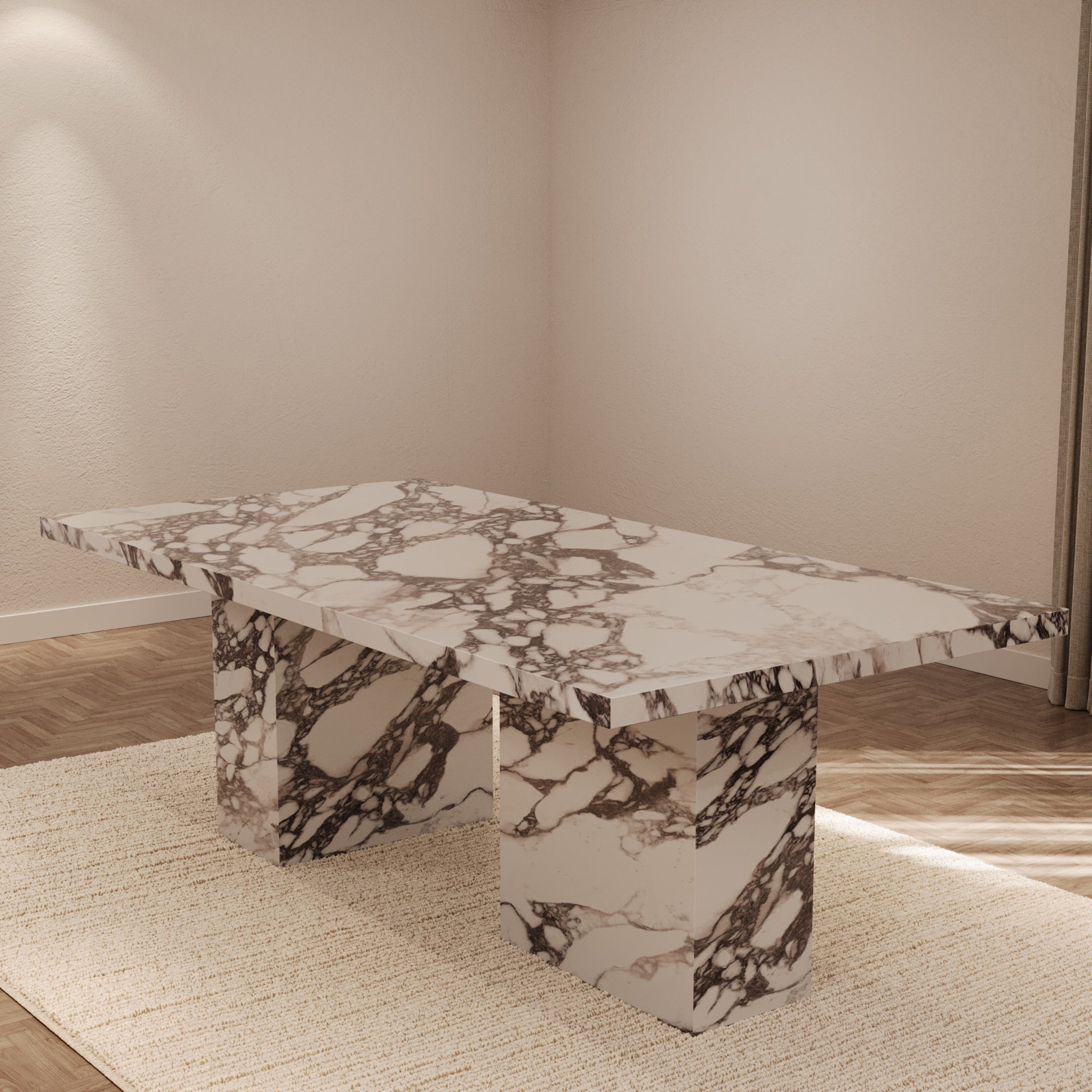 Olivia Italian Calacatta Viola Dining Table