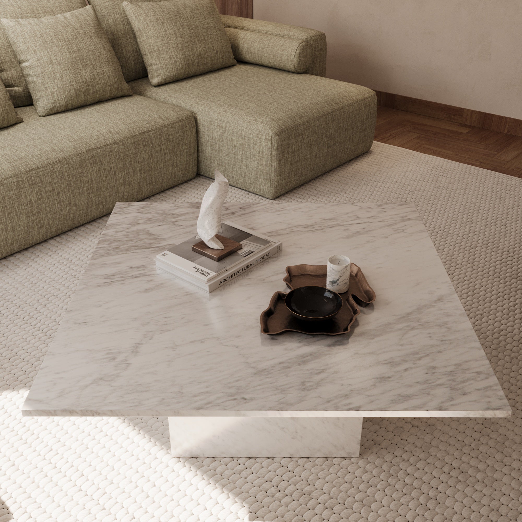 Enzo Carrara Marble Square Coffee table