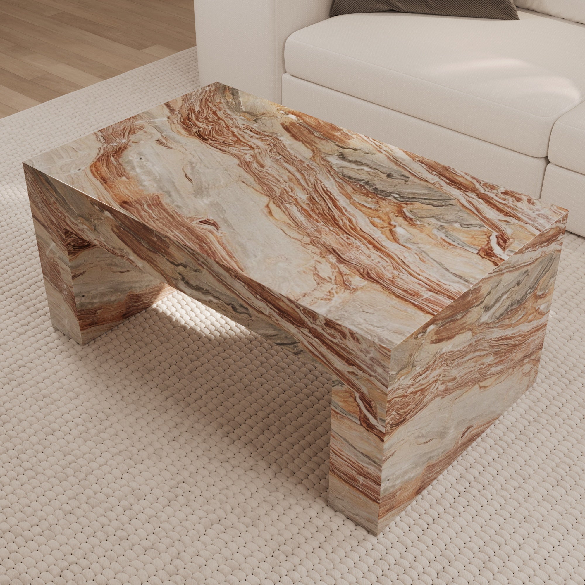 Luca Red Onyx Coffee Table