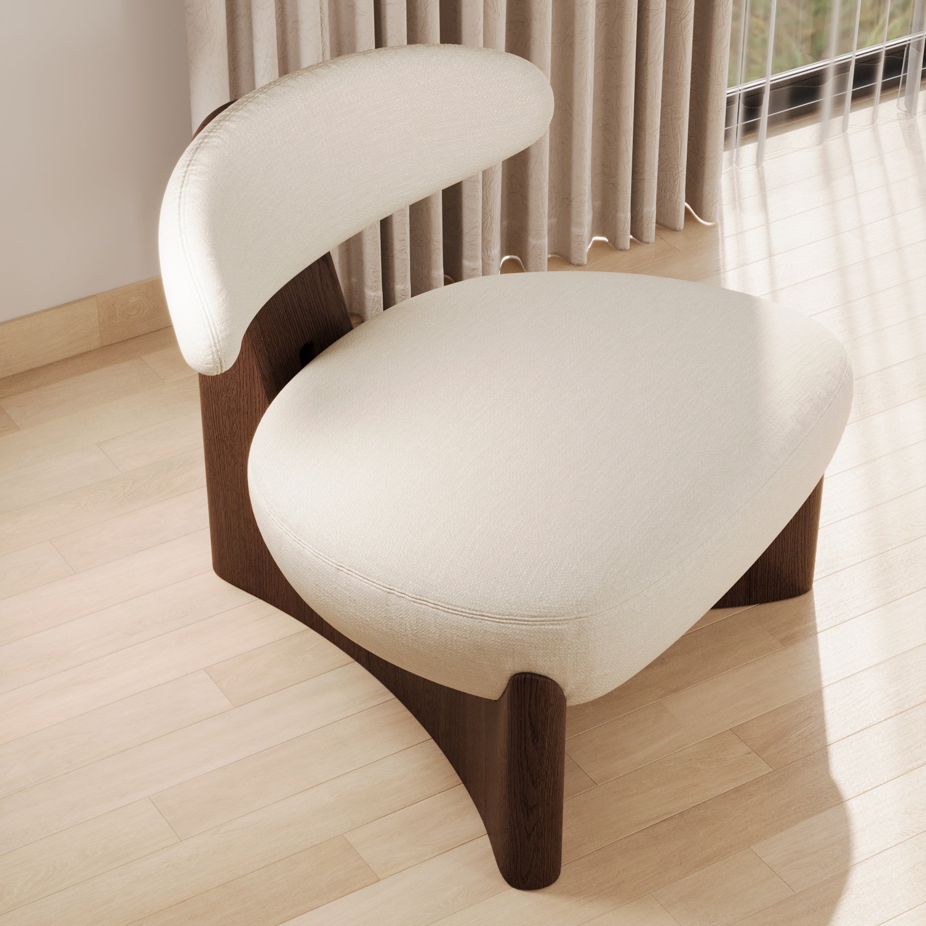 Luca Curved Accent Chair