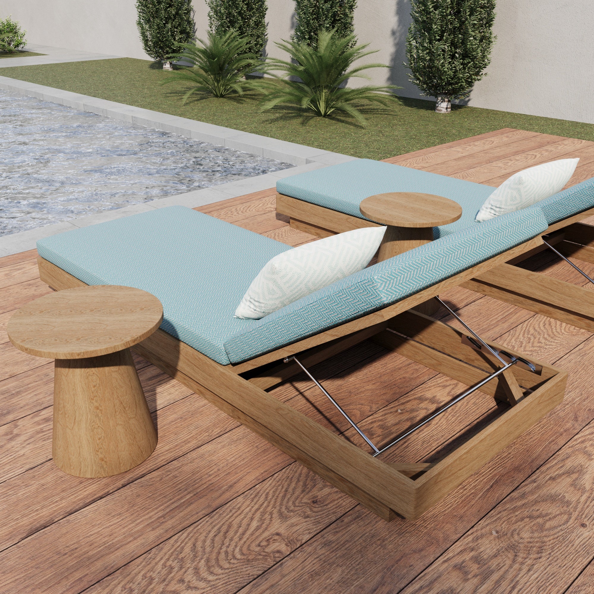 Capri Outdoor Daybed Lounger (Set of 2)