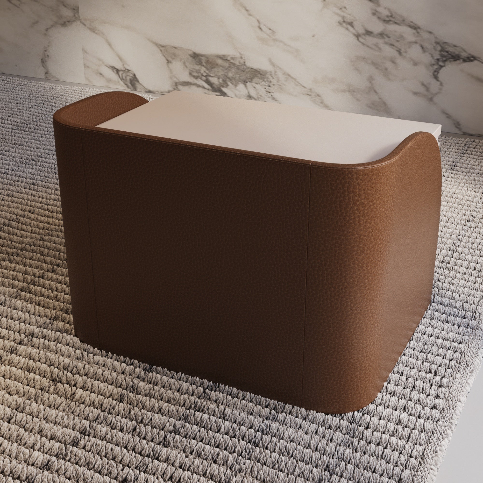 Sena Faux Leather Nightstand