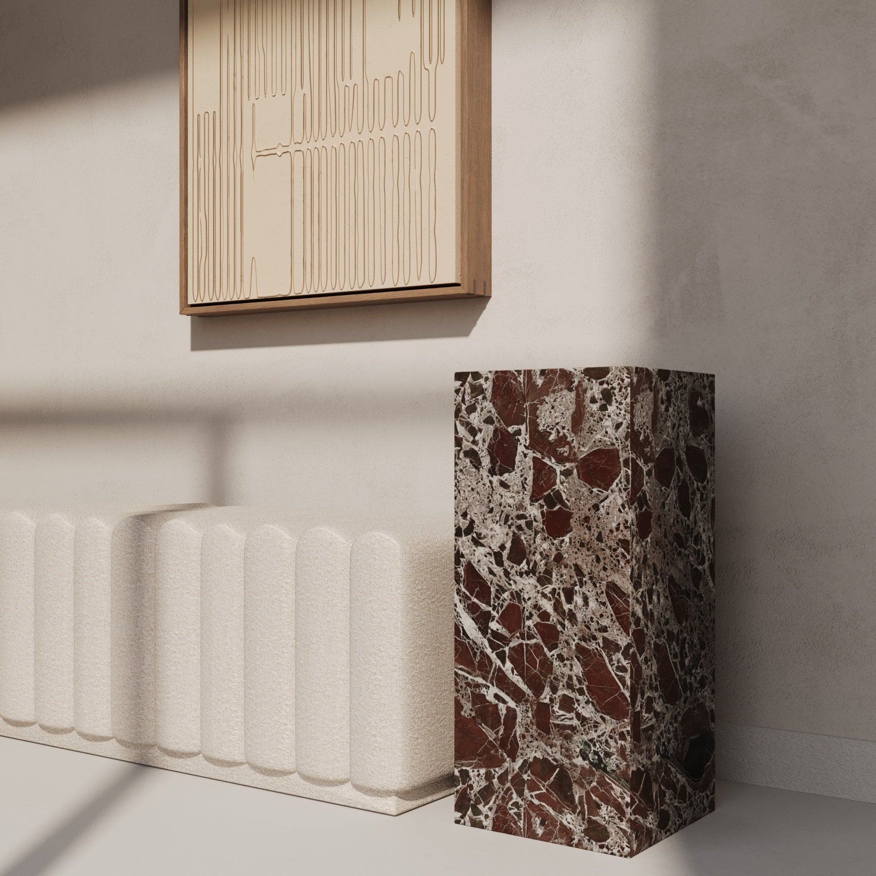 Clara Rosso Levanto Marble Plinth