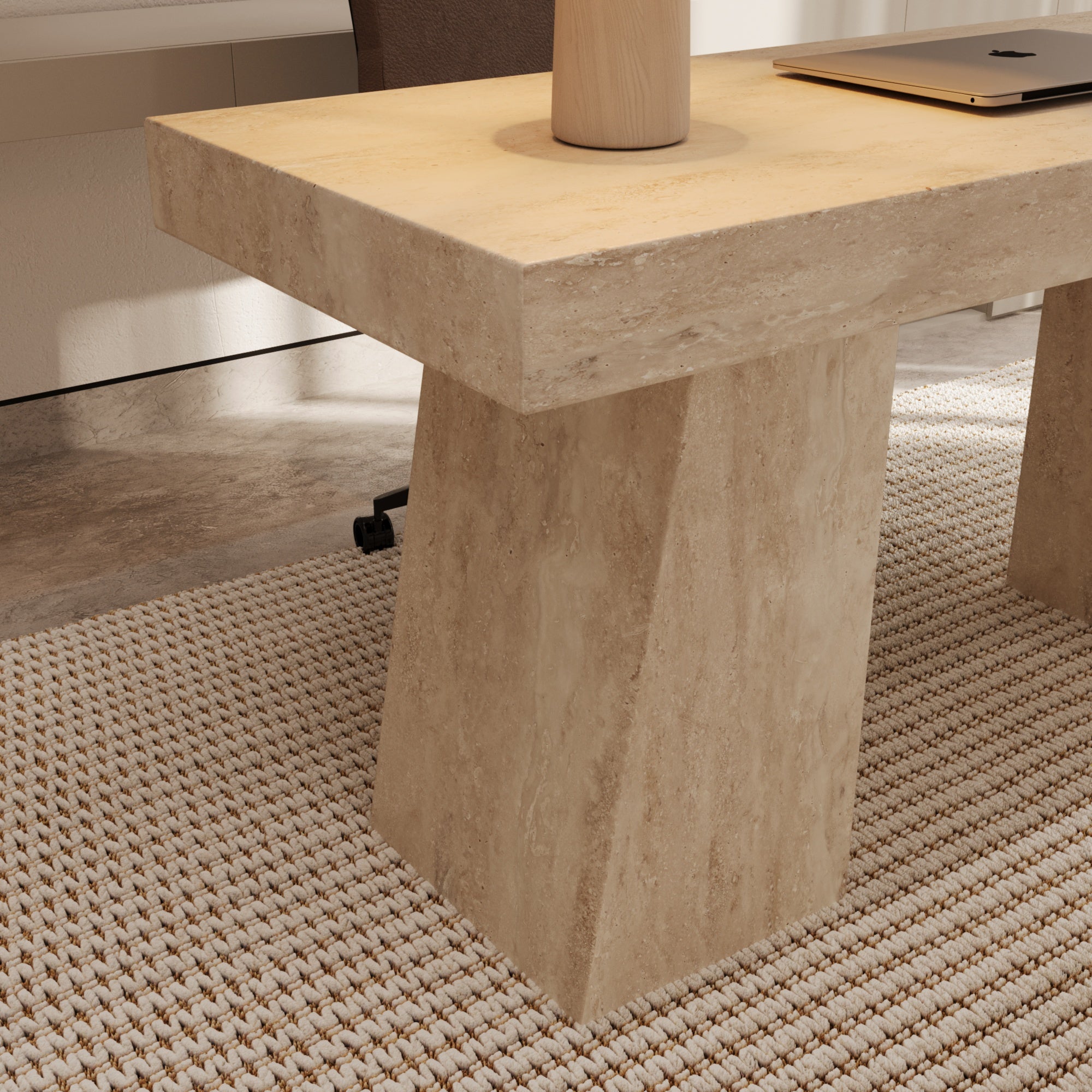 Solis Travertine Desk