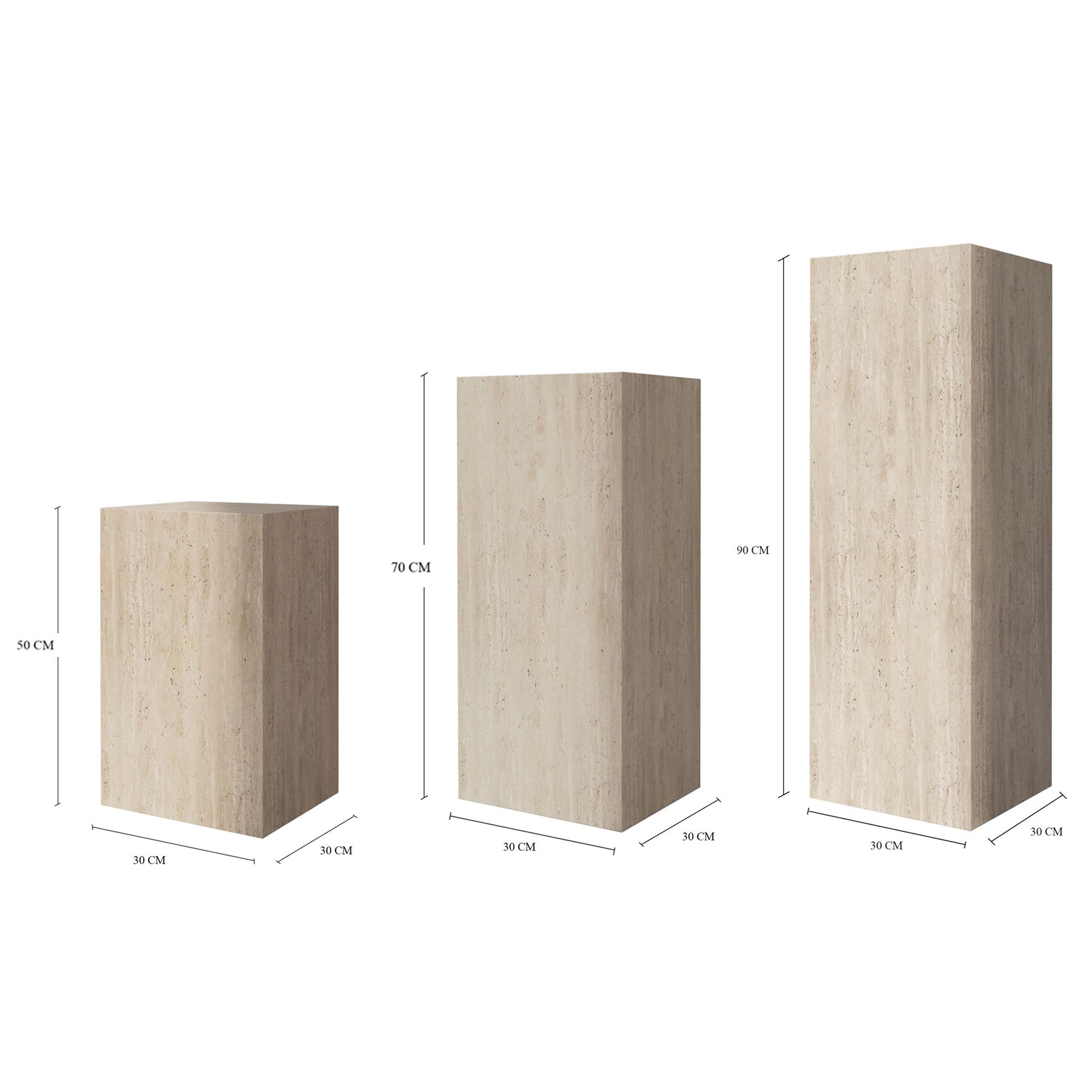Clara Italian Travertine Plinth