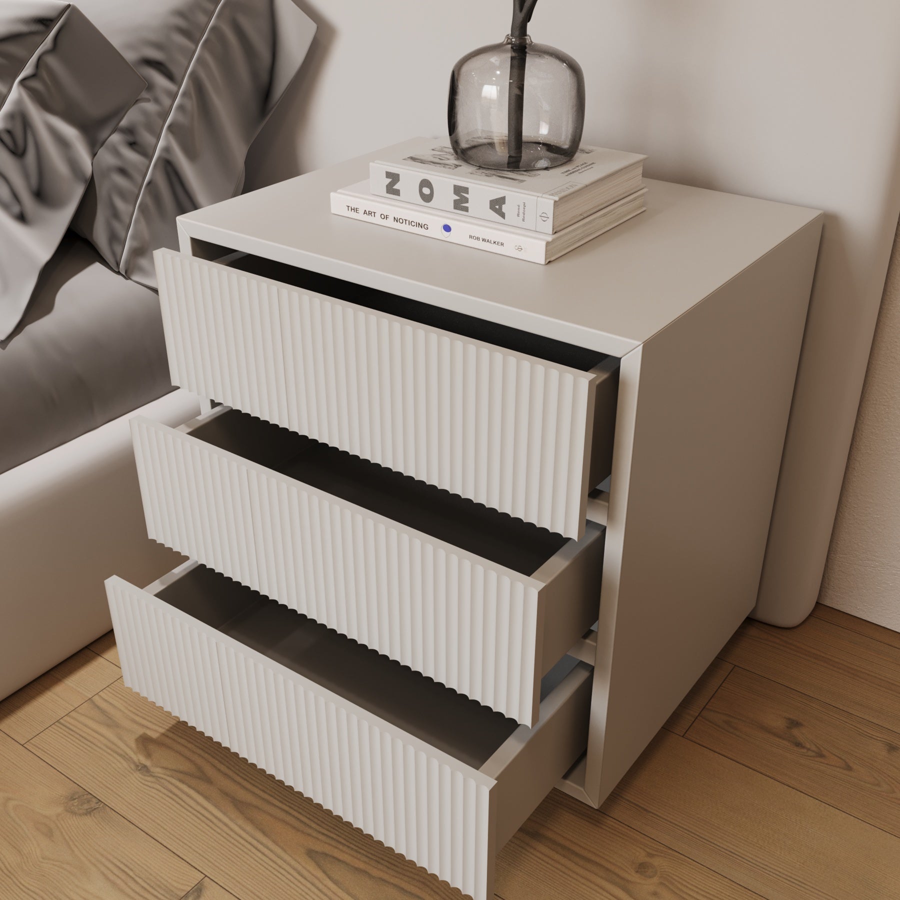 Oxley Fluted Nightstand
