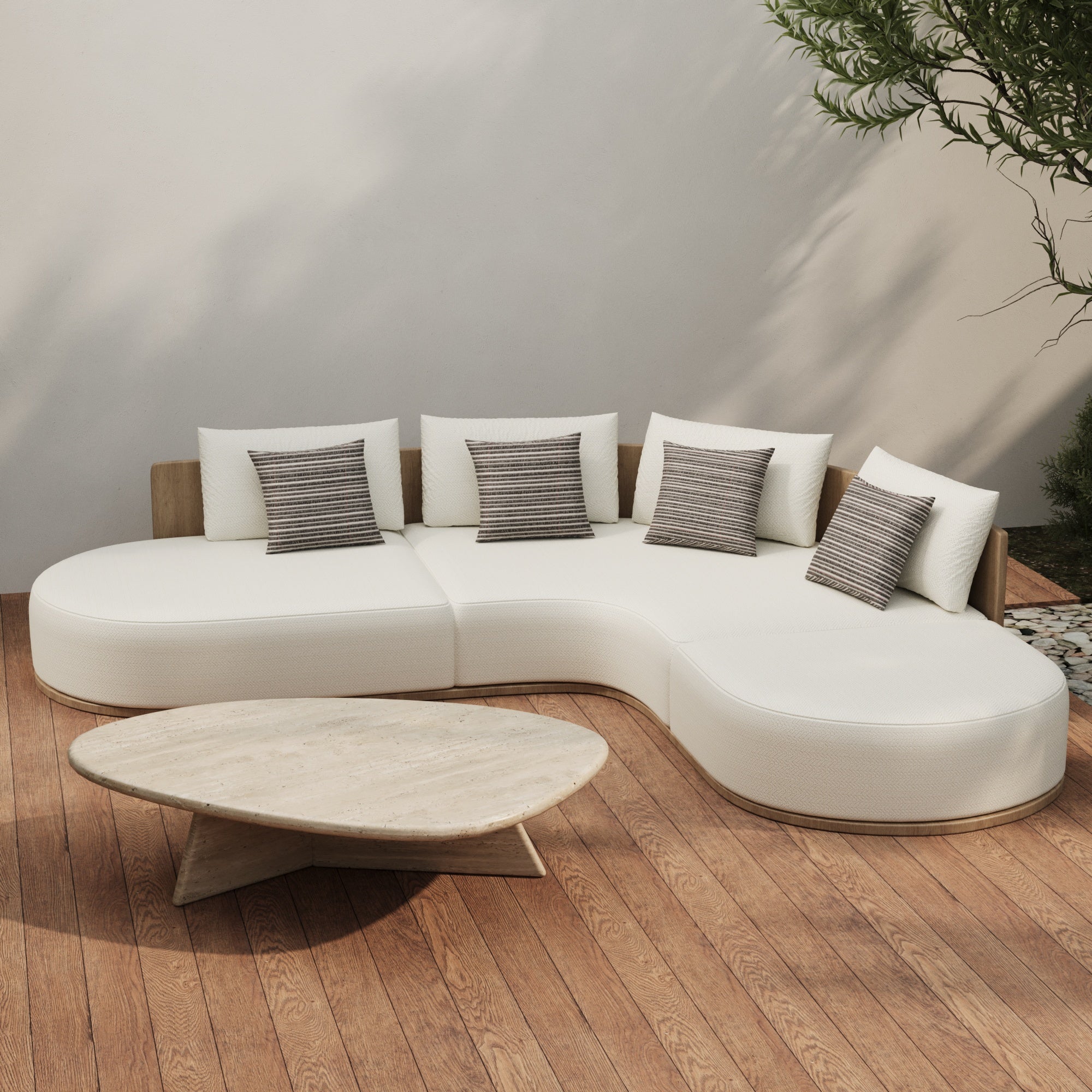 Capri Outdoor Curved Sofa