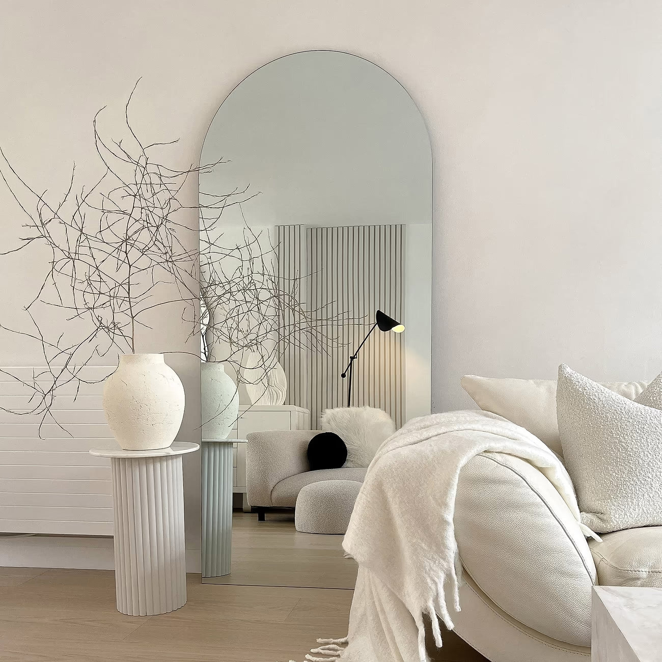 CASSIE - FULL LENGTH FRAMELESS ARCH MIRROR 180CM X 90CM
