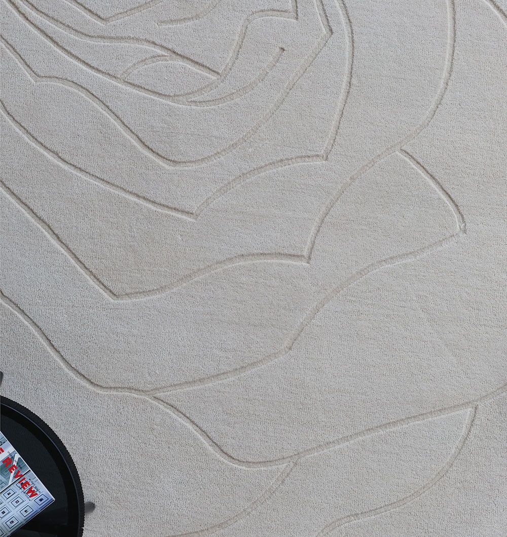 HAND MADE ROSE SHAPED RUG 200X200CM
