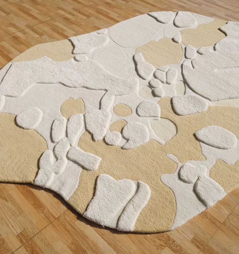 Premium Unique Irregular Shape Multi Colour Carpet (200cm x 300cm)