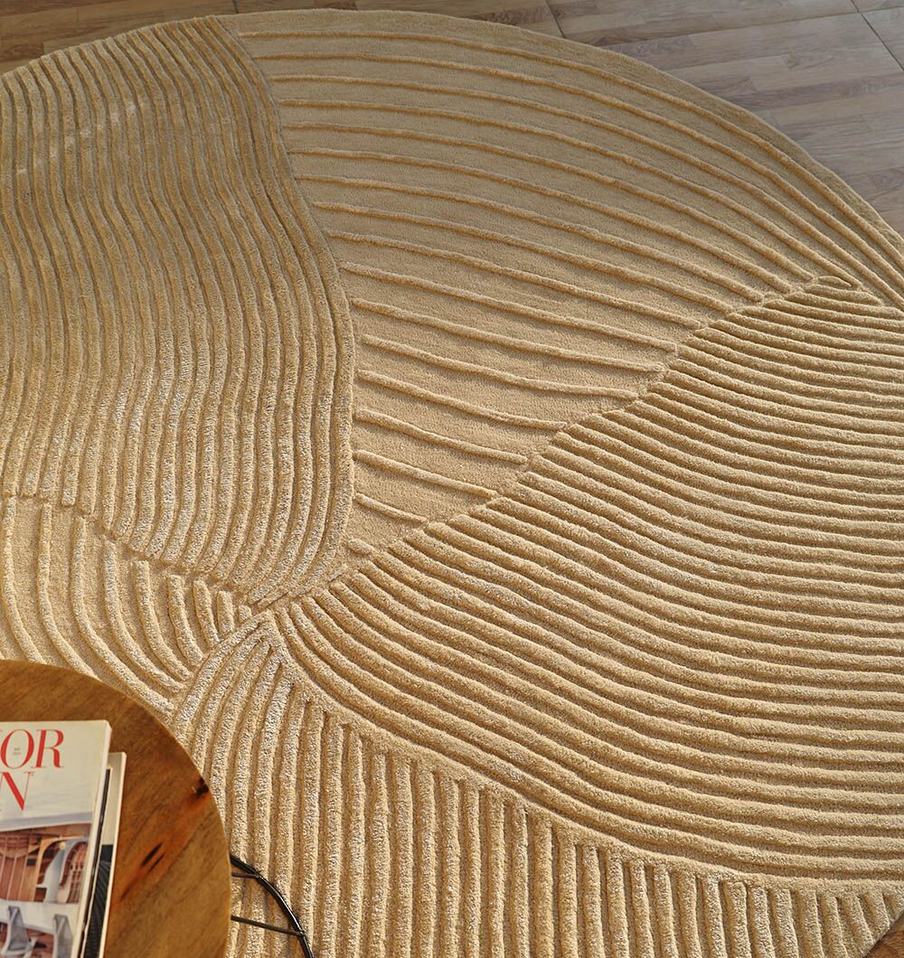 Cassidy Neutral Premium Handmade Round Rug 200cm