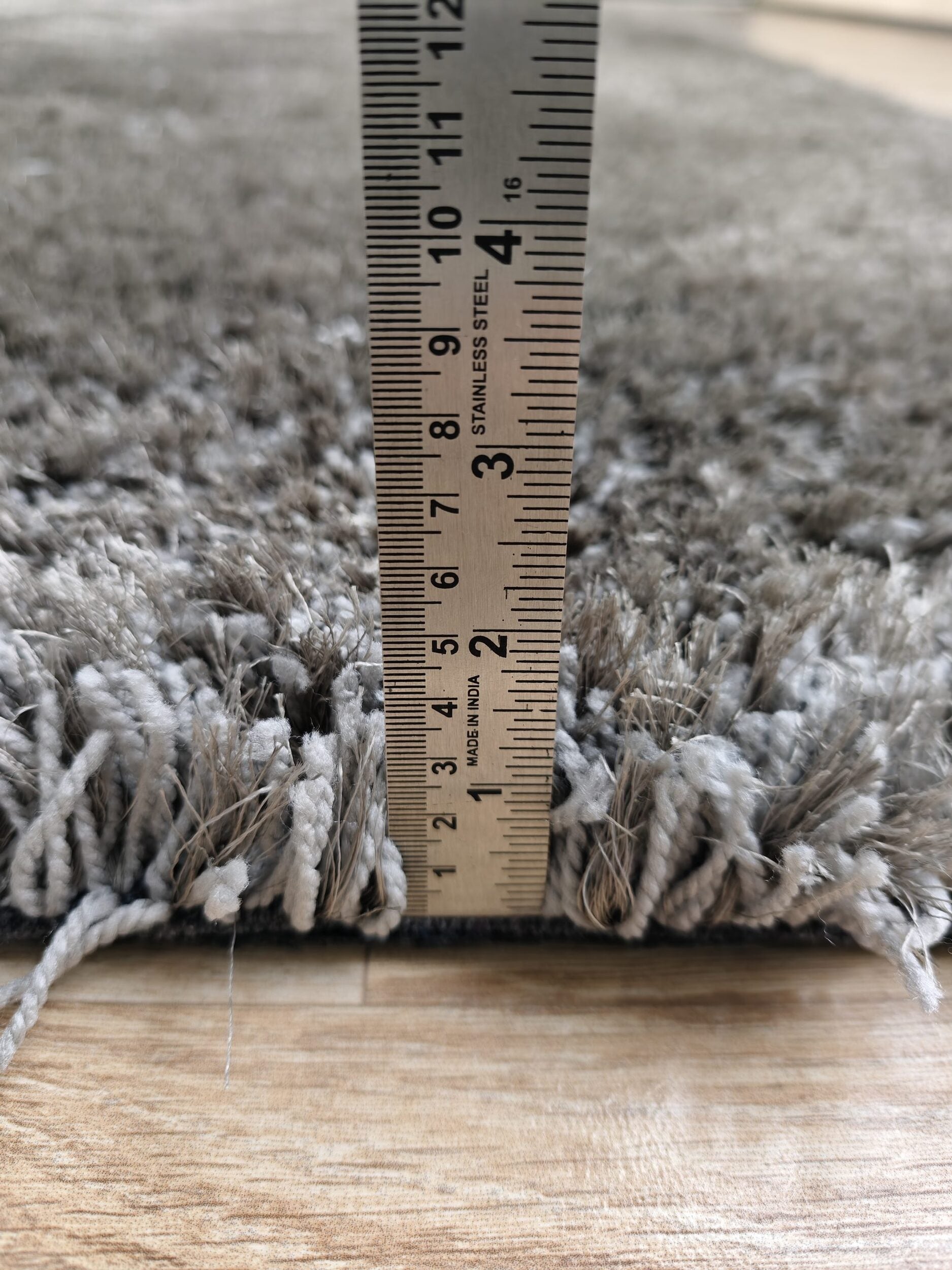 Grey Color Round Shaggy Rug 120 CM