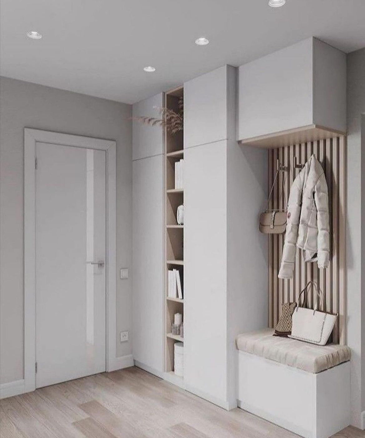 Bespoke Hall Way Wall Panelling With Mirror