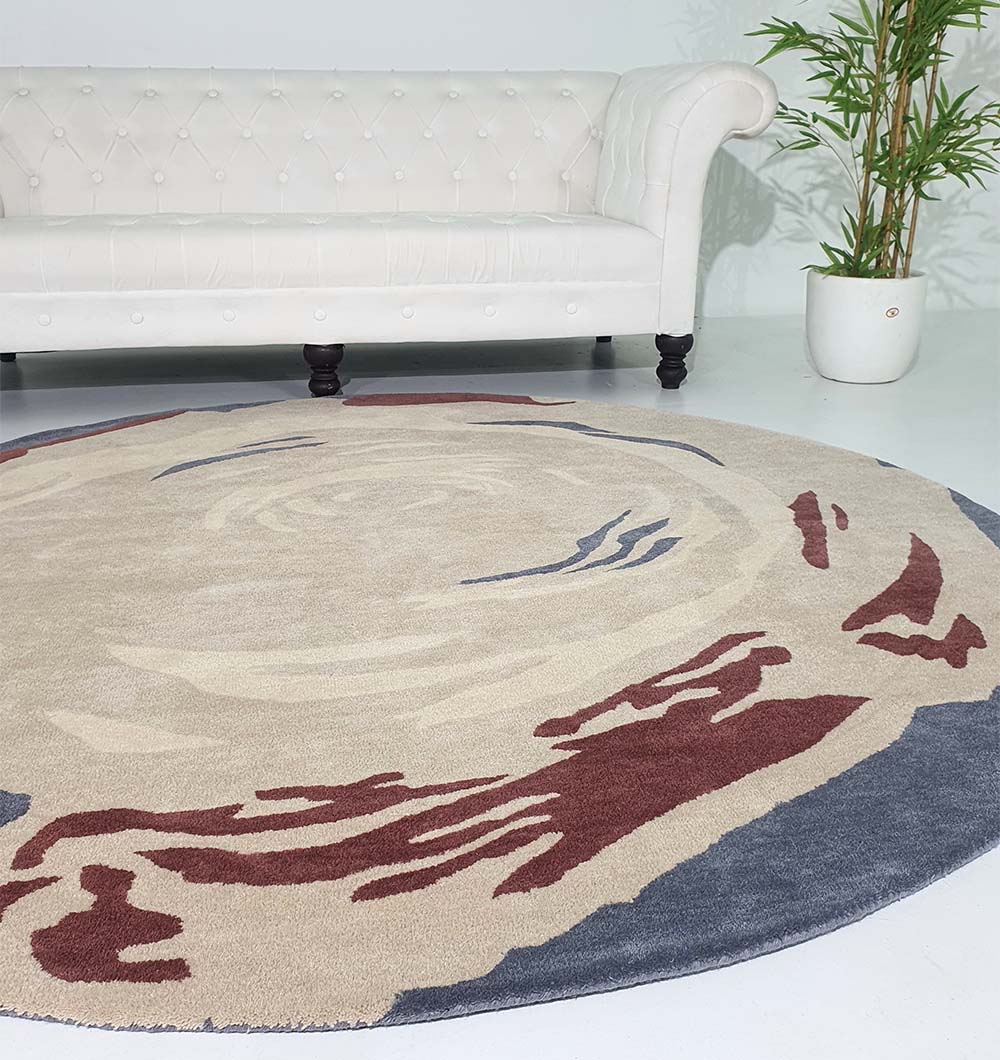 Premium Handmade Wool & Cotton Carpet (200cm)