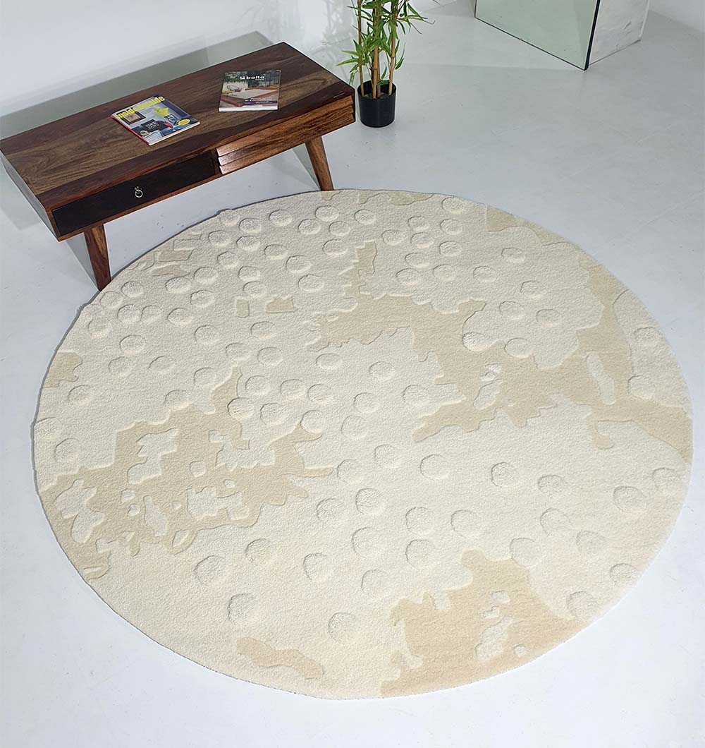 Premium Handmade Multi Colour Round Carpet (200cm)