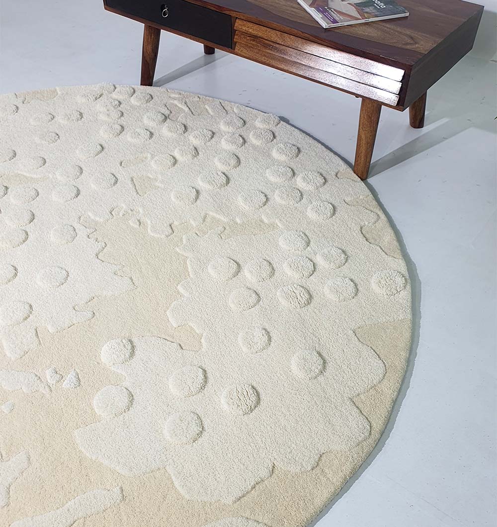 Premium Handmade Multi Colour Round Carpet (200cm)