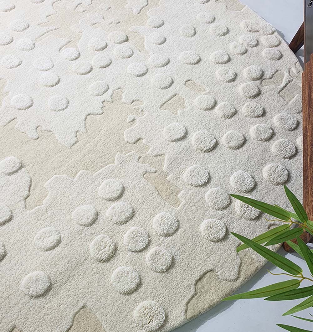 Premium Handmade Multi Colour Round Carpet (200cm)