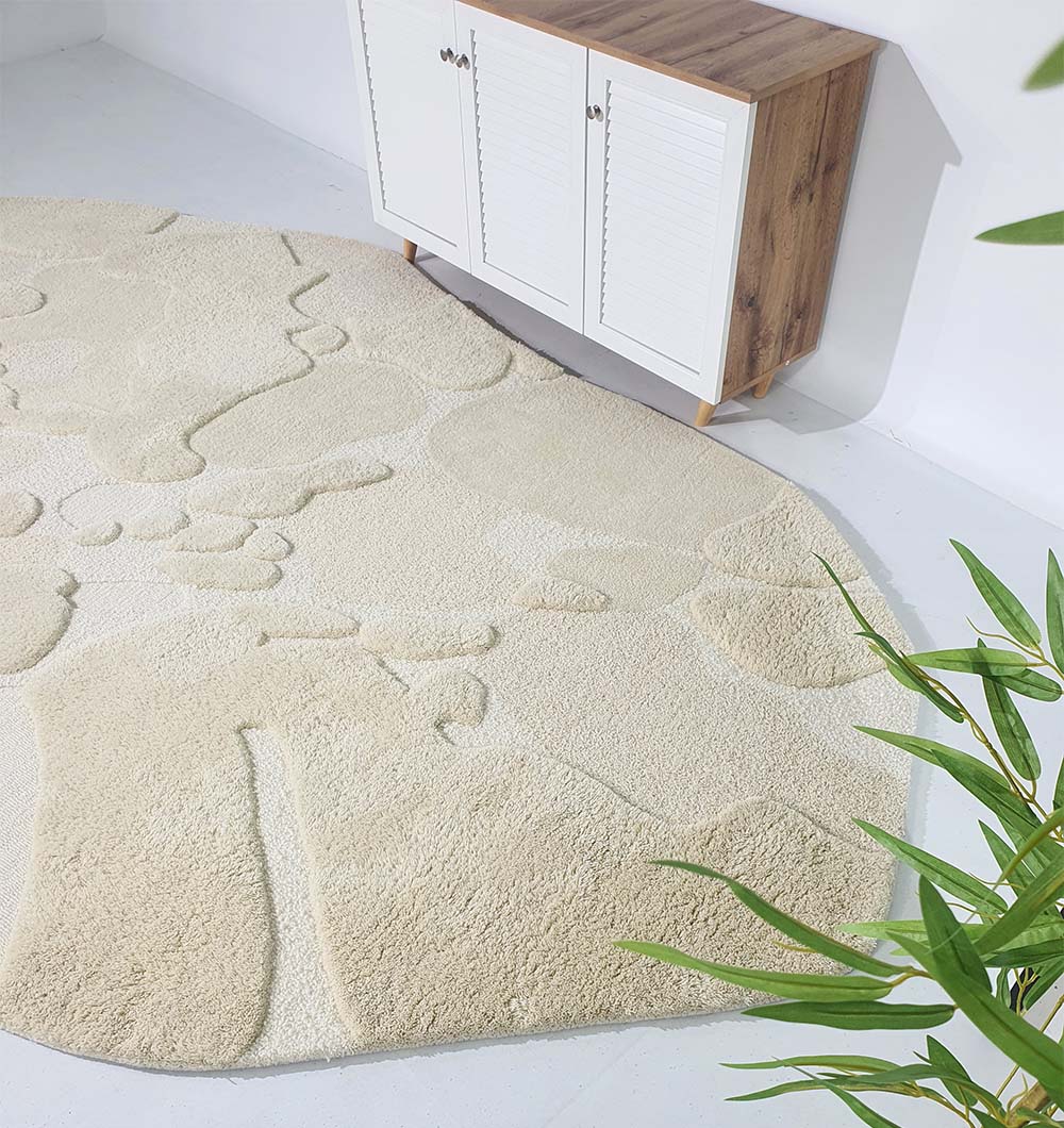 Premium Unique Irregular Shape Multi Colour Carpet (200cm x 300cm)