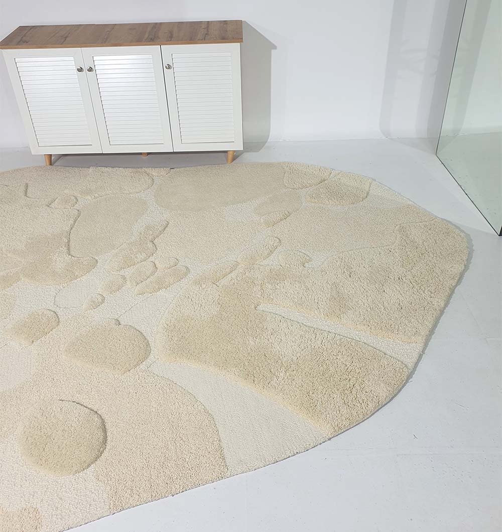 Premium Unique Irregular Shape Multi Colour Carpet (200cm x 300cm)