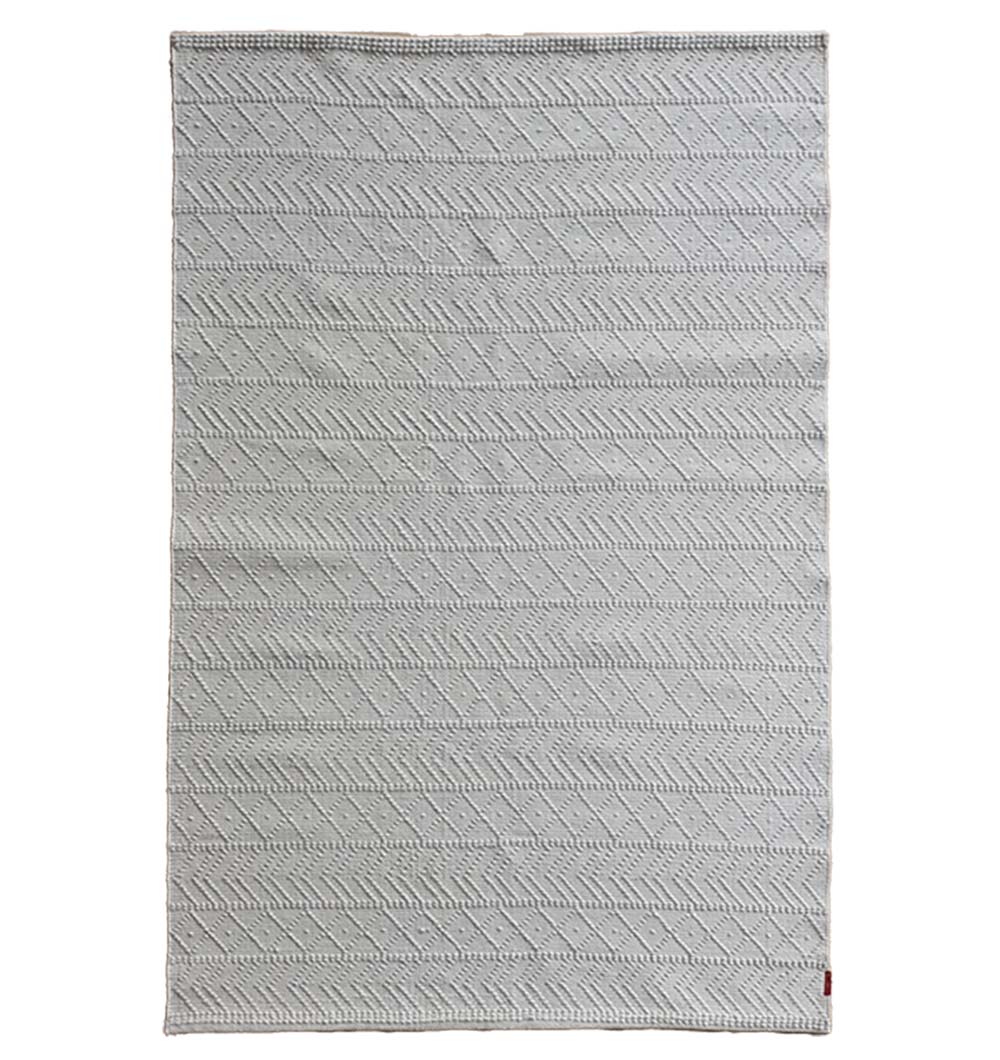 White Rectangle Woven Area Rug And Carpet For Living Room, Bedroom SR-022